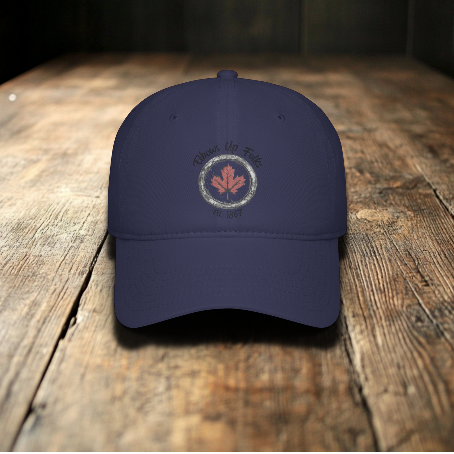 Elbows Up Folks - Funny Canadian Low Profile Baseball Cap