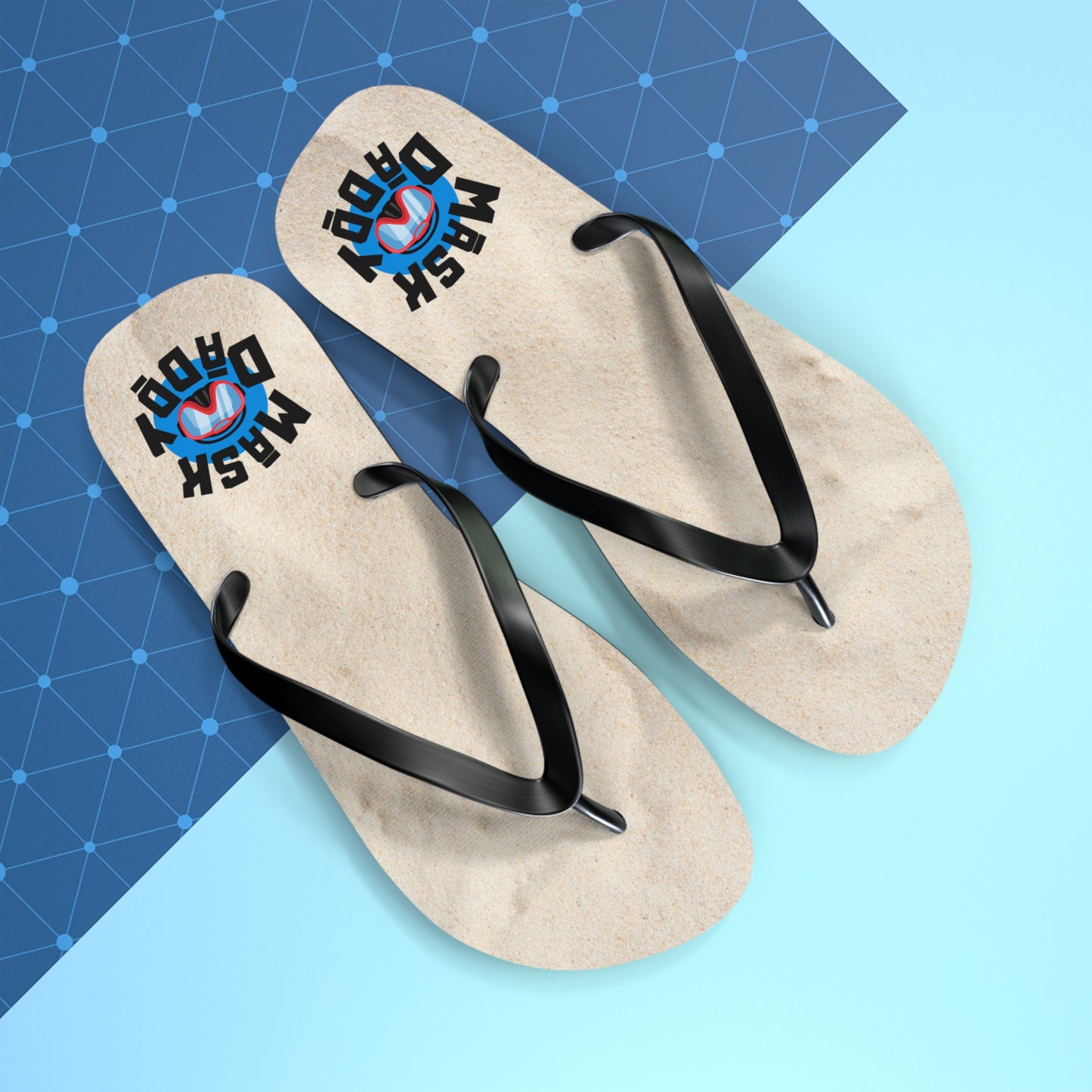 Summer Vibes 'Mask Daddy' Flip Flops - Perfect for Dads & Beach Lovers