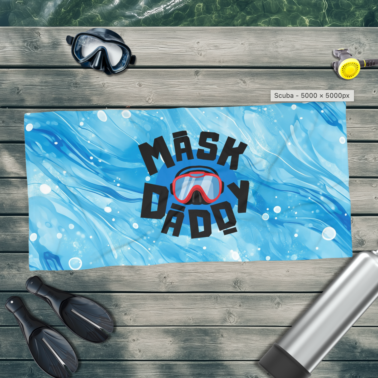 Mask Daddy - Scuba Diving Themed Beach Towel