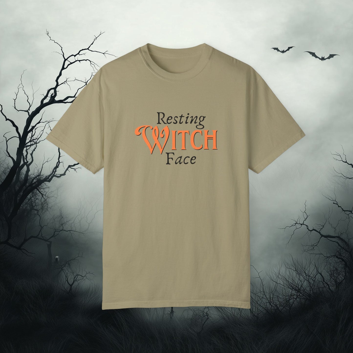 Resting Witch Face Funny Halloween Graphic T - Cute Comfort Colors 1717 Halloween Graphic T