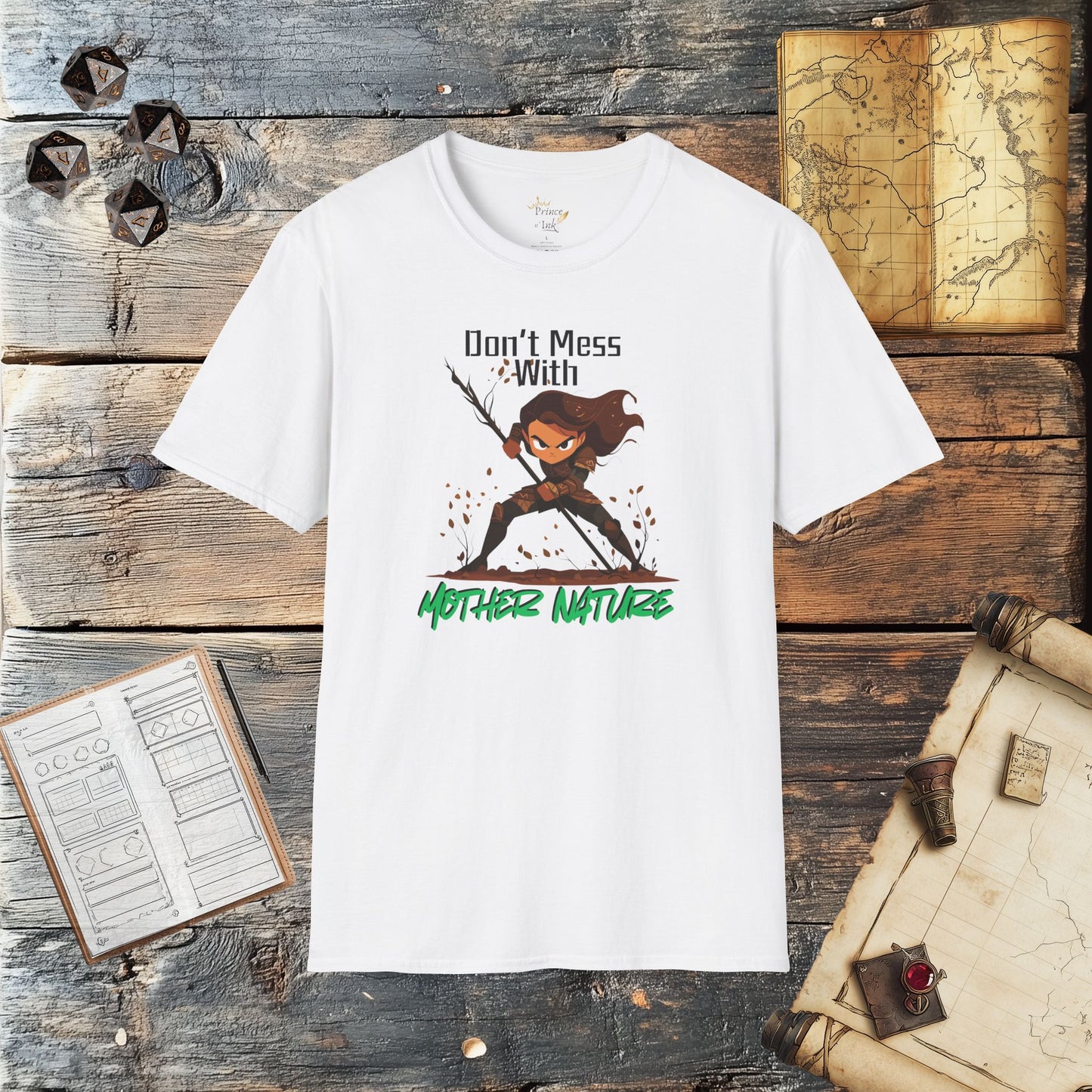 Don't Mess with Mother Nature - Fantasy Group Role Playing Graphic T-Shirt