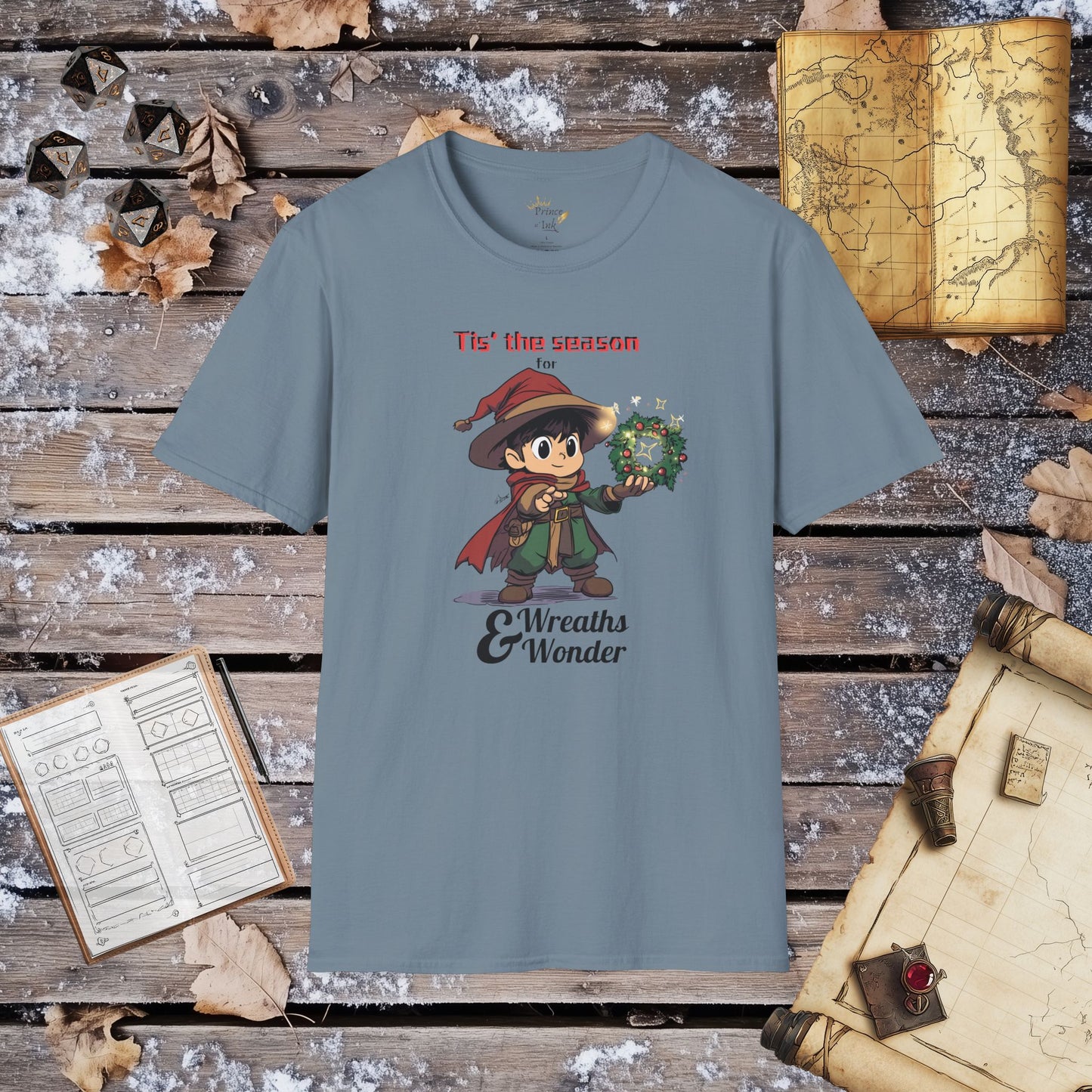 Tis' the Season for Wreaths & Wonder - Warlock Fantasy Group Role-Playing Unisex Graphic T-Shirt