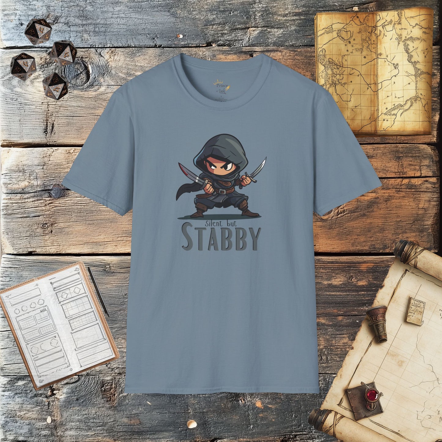 Silent but Stabby - Fantasy Group Role-Playing Unisex Graphic T-Shirt