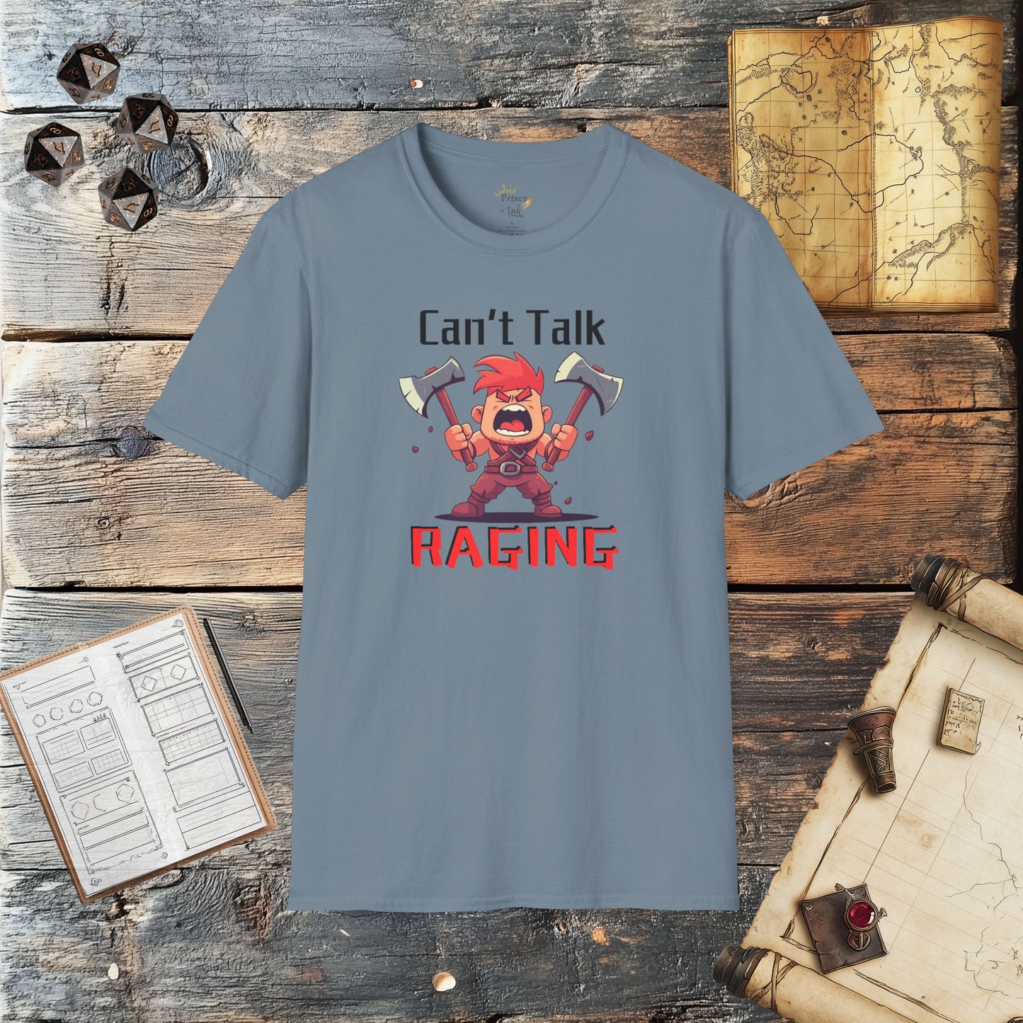 Can't Talk Raging - Barbarian Fantasy Role Playing Graphic T-Shirt