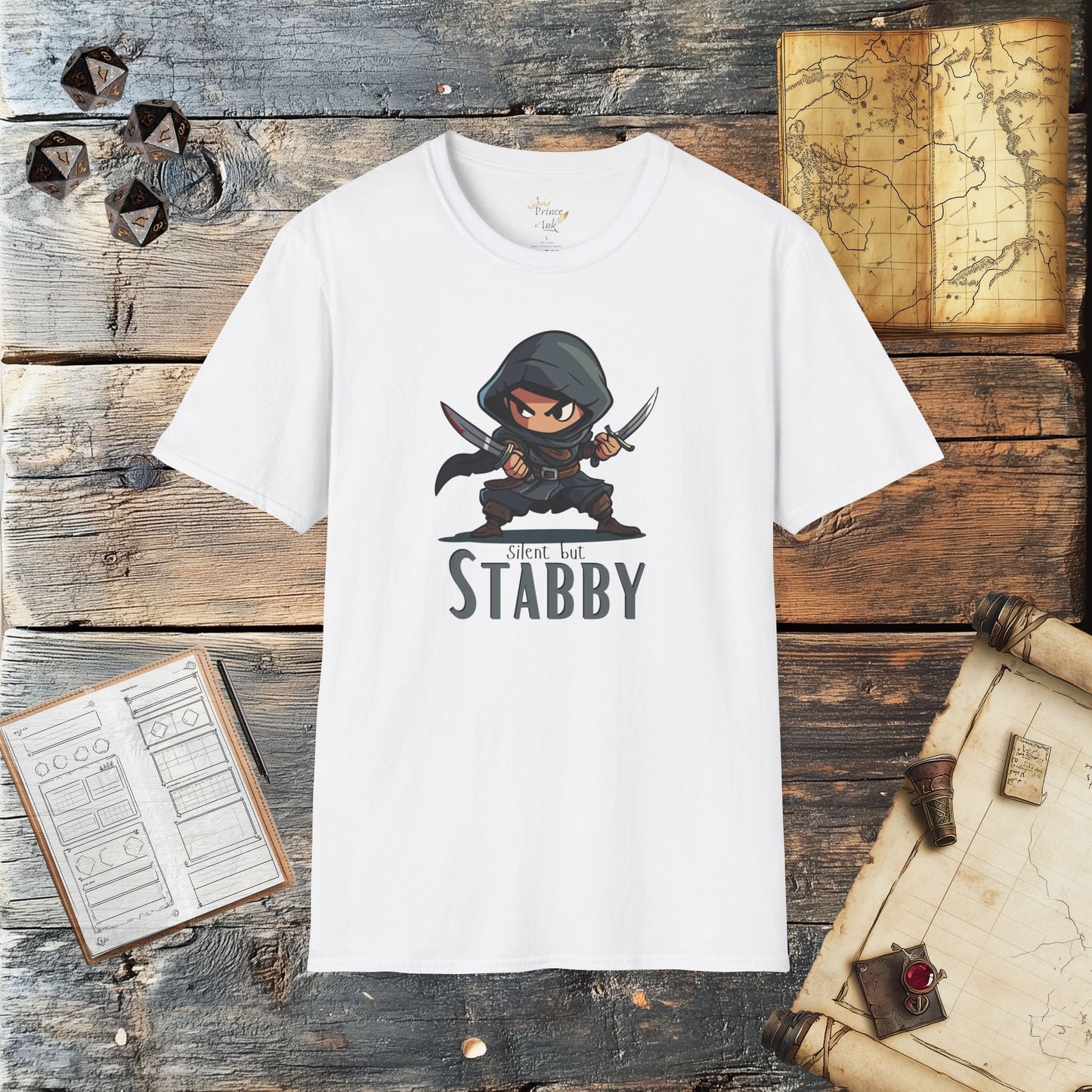 Silent but Stabby - Fantasy Group Role-Playing Unisex Graphic T-Shirt