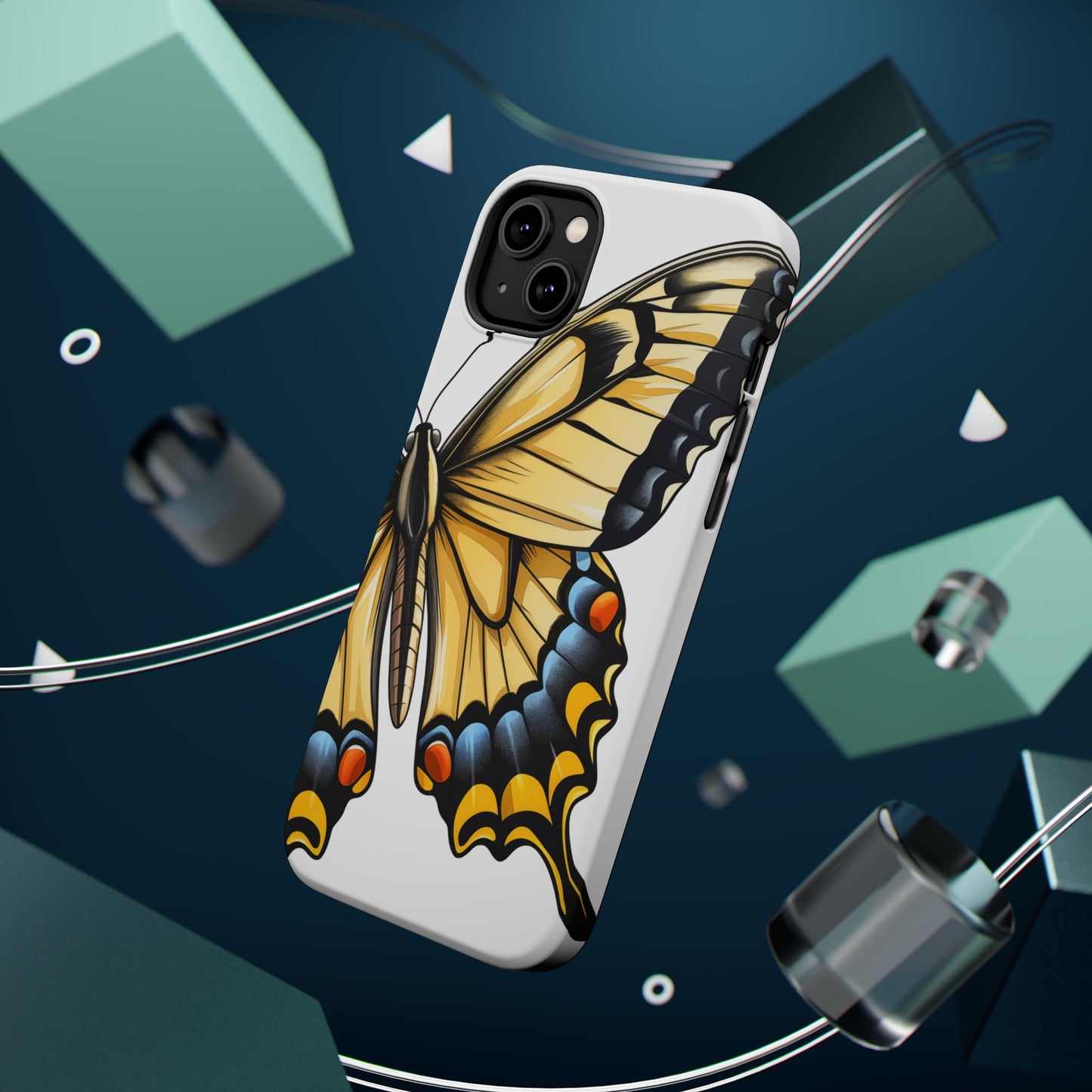 Tiger Swallowtail Butterfly Re-imagined iPhone Case Beautiful Butterfly MagSafe Tough Cases Tiger Swallowtail Butterfly Phone Case