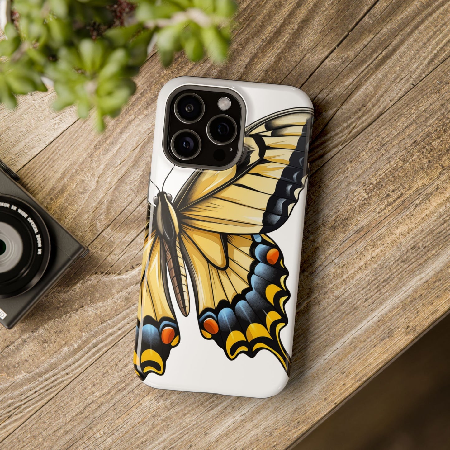 Tiger Swallowtail Butterfly Re-imagined iPhone Case Beautiful Butterfly MagSafe Tough Cases Tiger Swallowtail Butterfly Phone Case