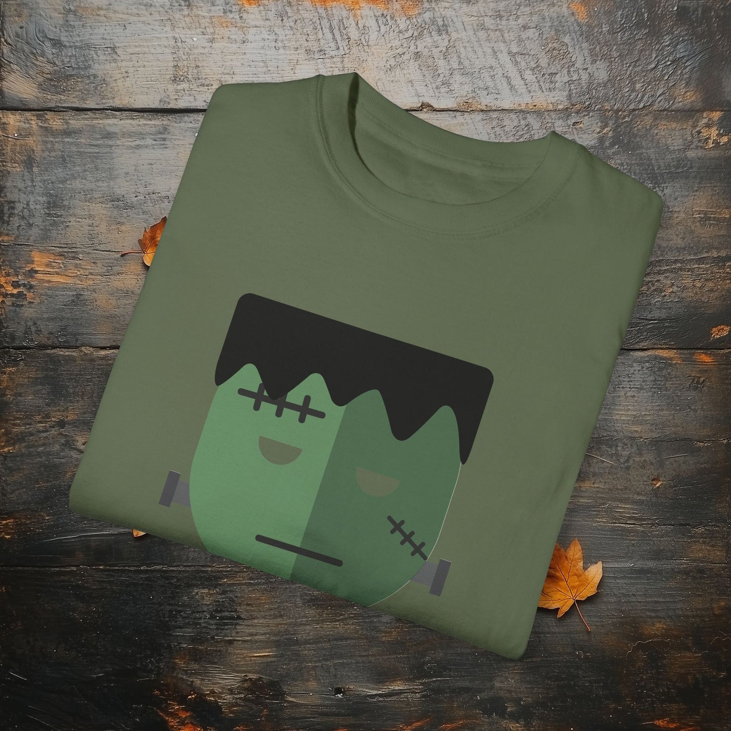 Cute & Simple Frankenstein Graphic Halloween Graphic T-Shirt - Funny Halloween Shirt Comfort Colors 1717