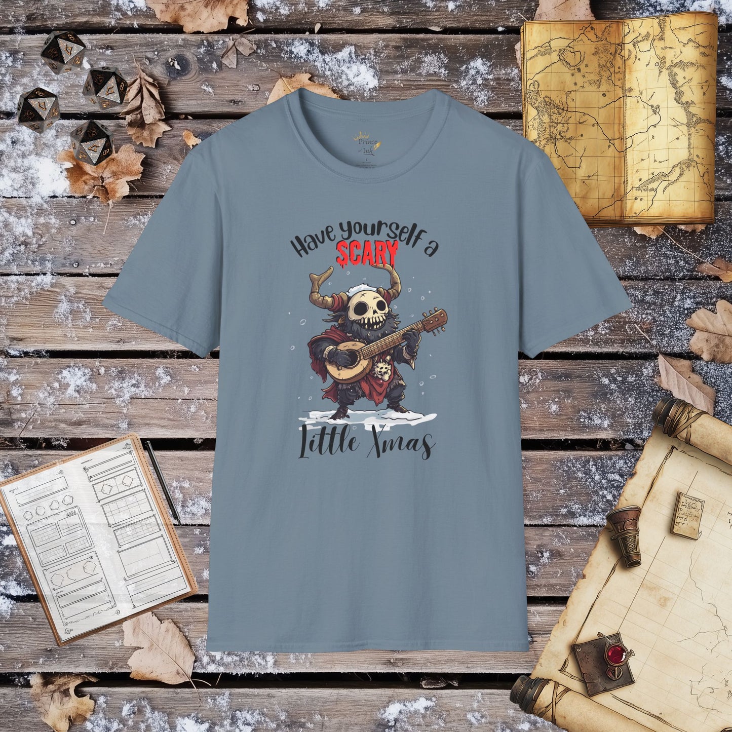 Have yourself a Scary Little Xmas - Krampus the Bard Fantasy Group Role-Playing Unisex Graphic T-Shirt