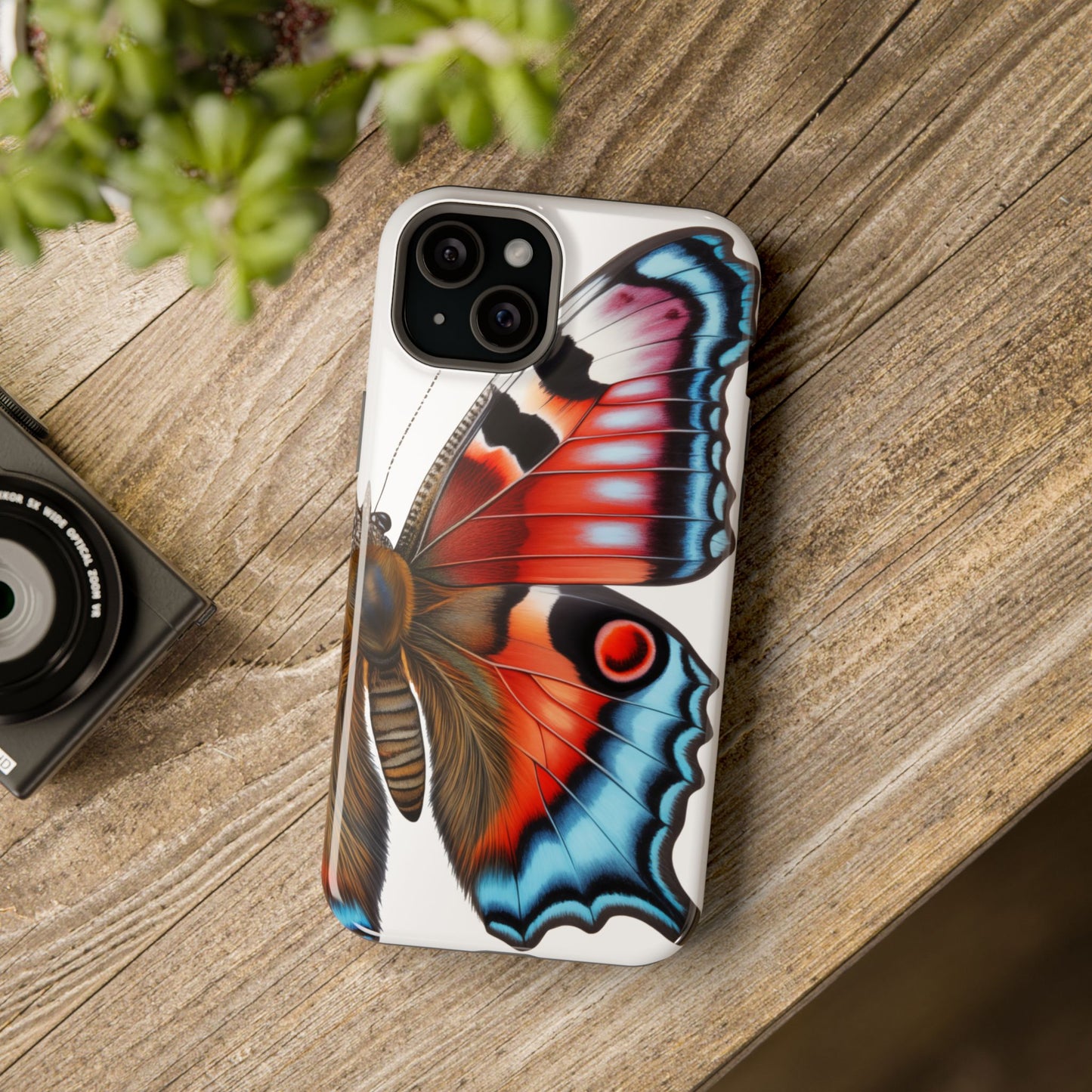 Winter Time Butterfly Re-imagined iPhone MagSafe Phone Case Beautiful Butterfly MagSafe Tough Cases Winter Butterfly iPhone Phone Case