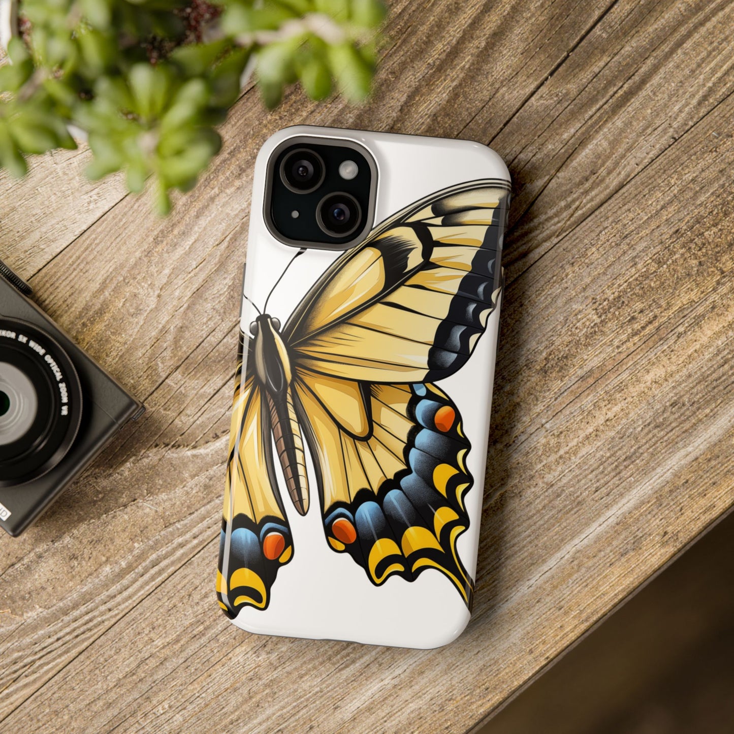 Tiger Swallowtail Butterfly Re-imagined iPhone Case Beautiful Butterfly MagSafe Tough Cases Tiger Swallowtail Butterfly Phone Case