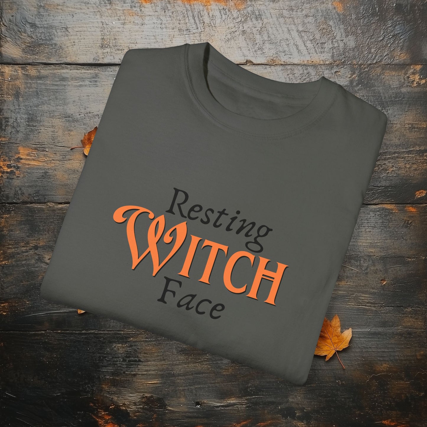 Resting Witch Face Funny Halloween Graphic T - Cute Comfort Colors 1717 Halloween Graphic T