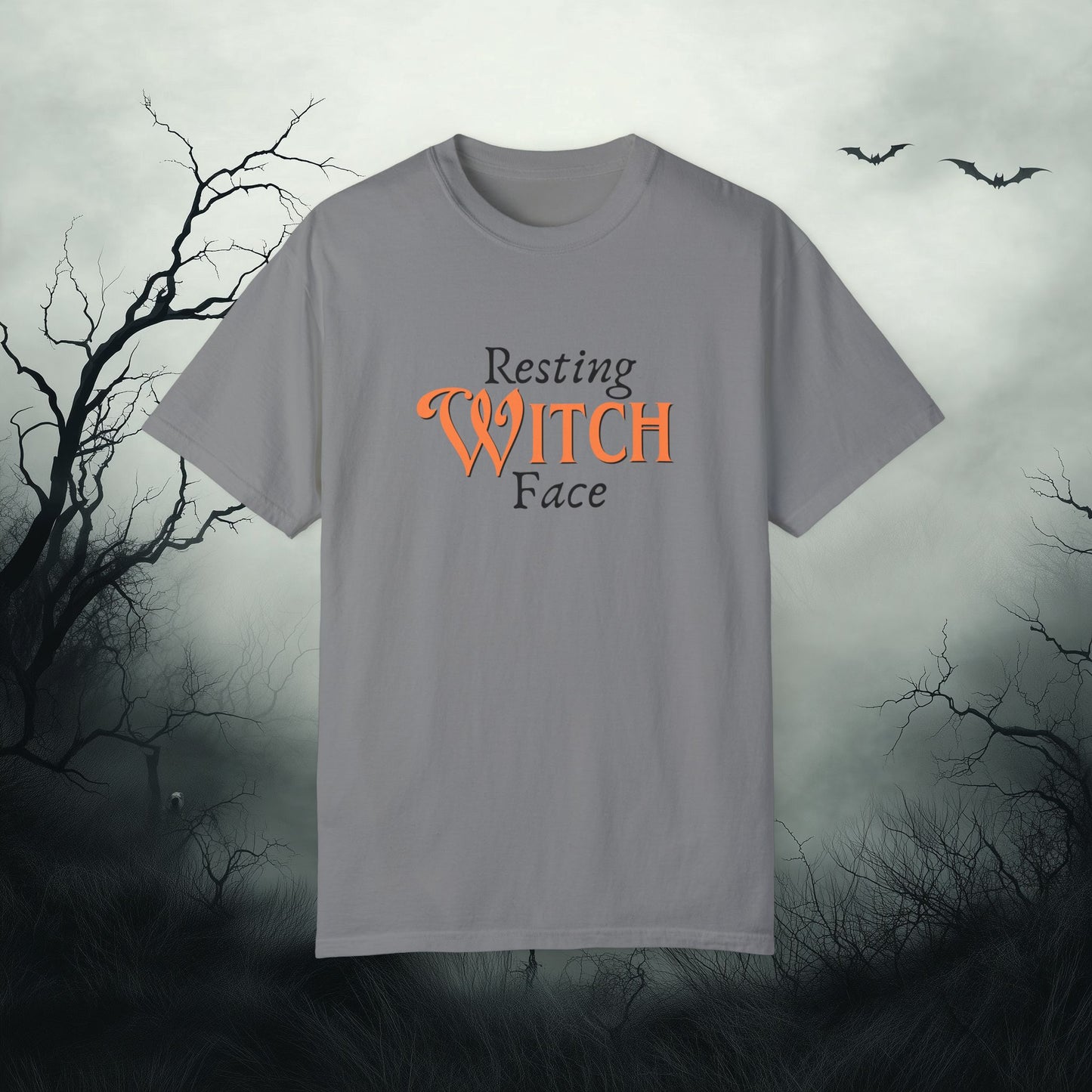 Resting Witch Face Funny Halloween Graphic T - Cute Comfort Colors 1717 Halloween Graphic T