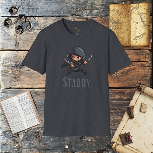 Silent but Stabby - Fantasy Group Role-Playing Unisex Graphic T-Shirt