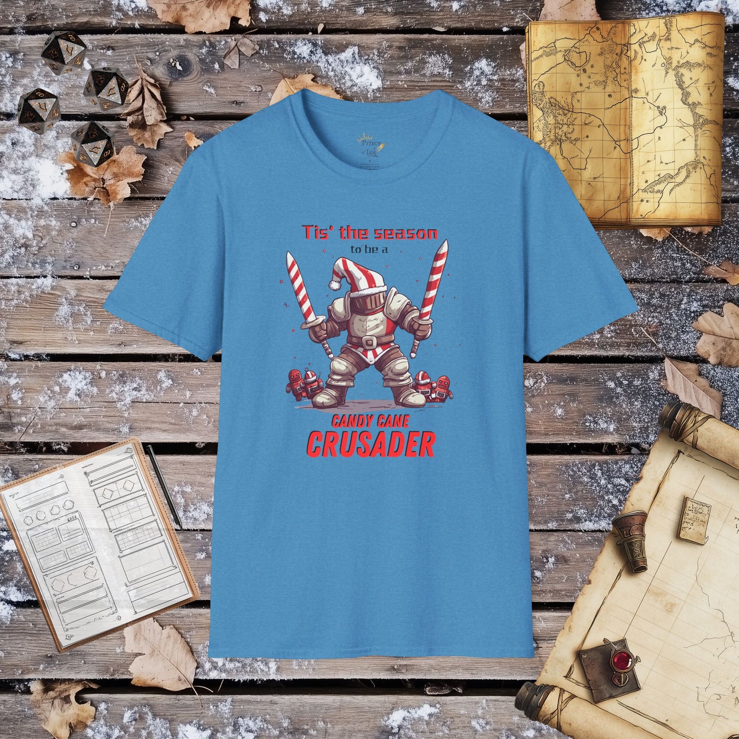 Tis' The Season to be a Candy Cane Crusader - Fantasy Themed Graphic T