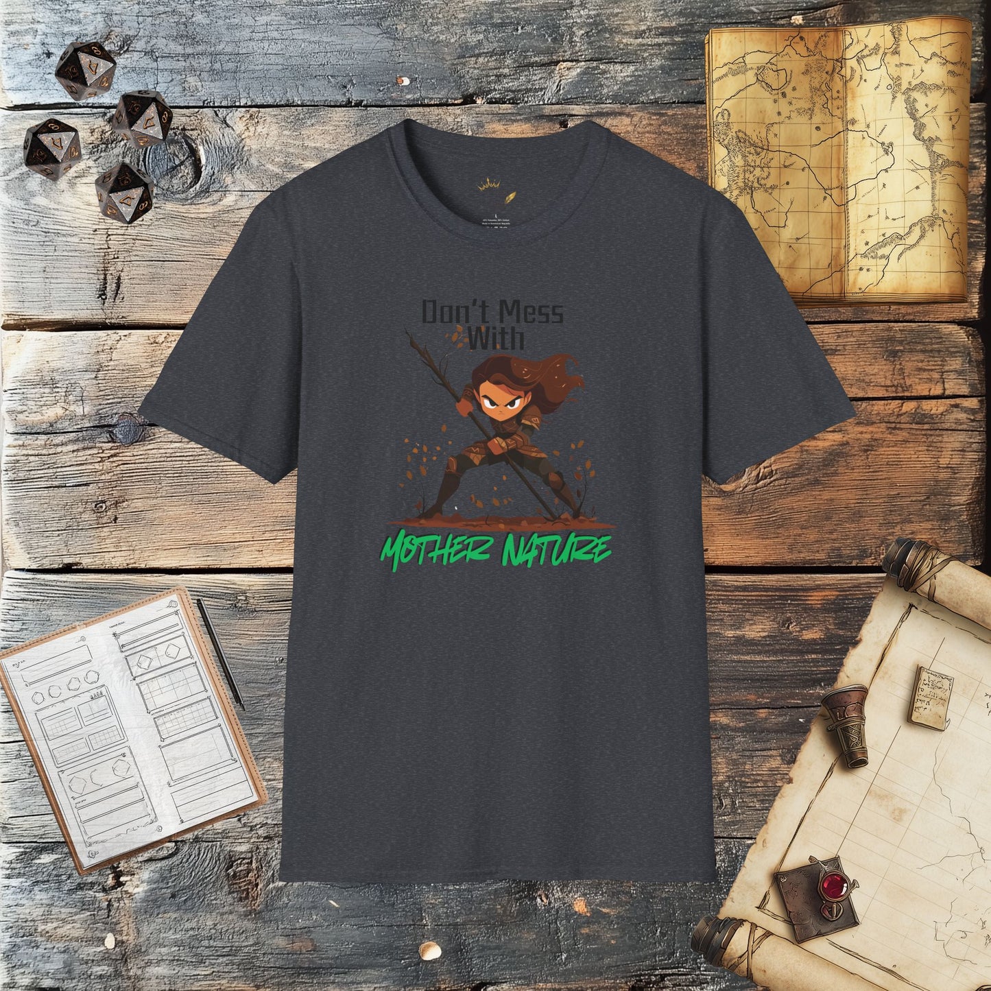 Don't Mess with Mother Nature - Fantasy Group Role Playing Graphic T-Shirt