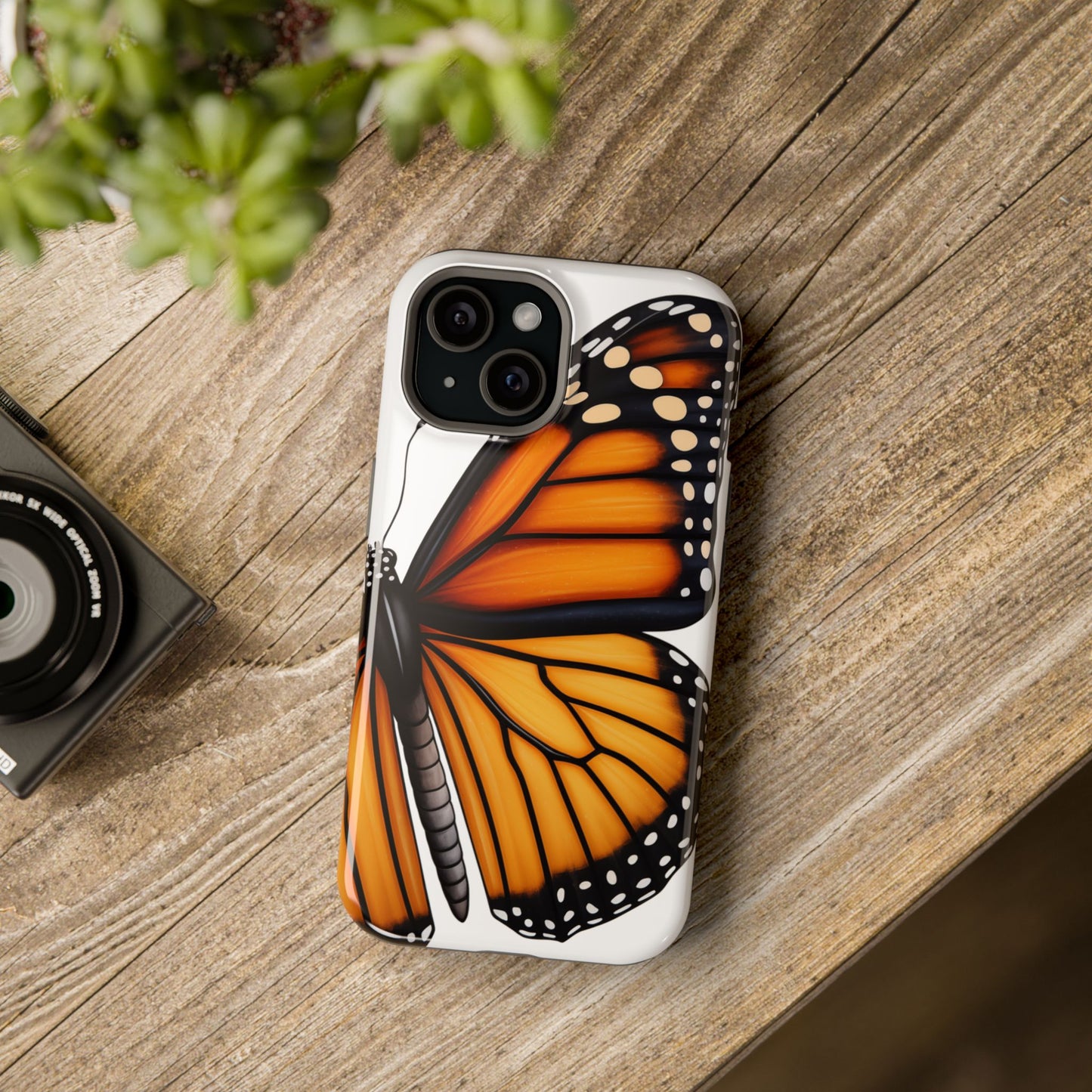 Monarch Butterfly Re-imagined iPhone Case Beautiful Monarch Butterfly MagSafe Tough Cases for iPhone