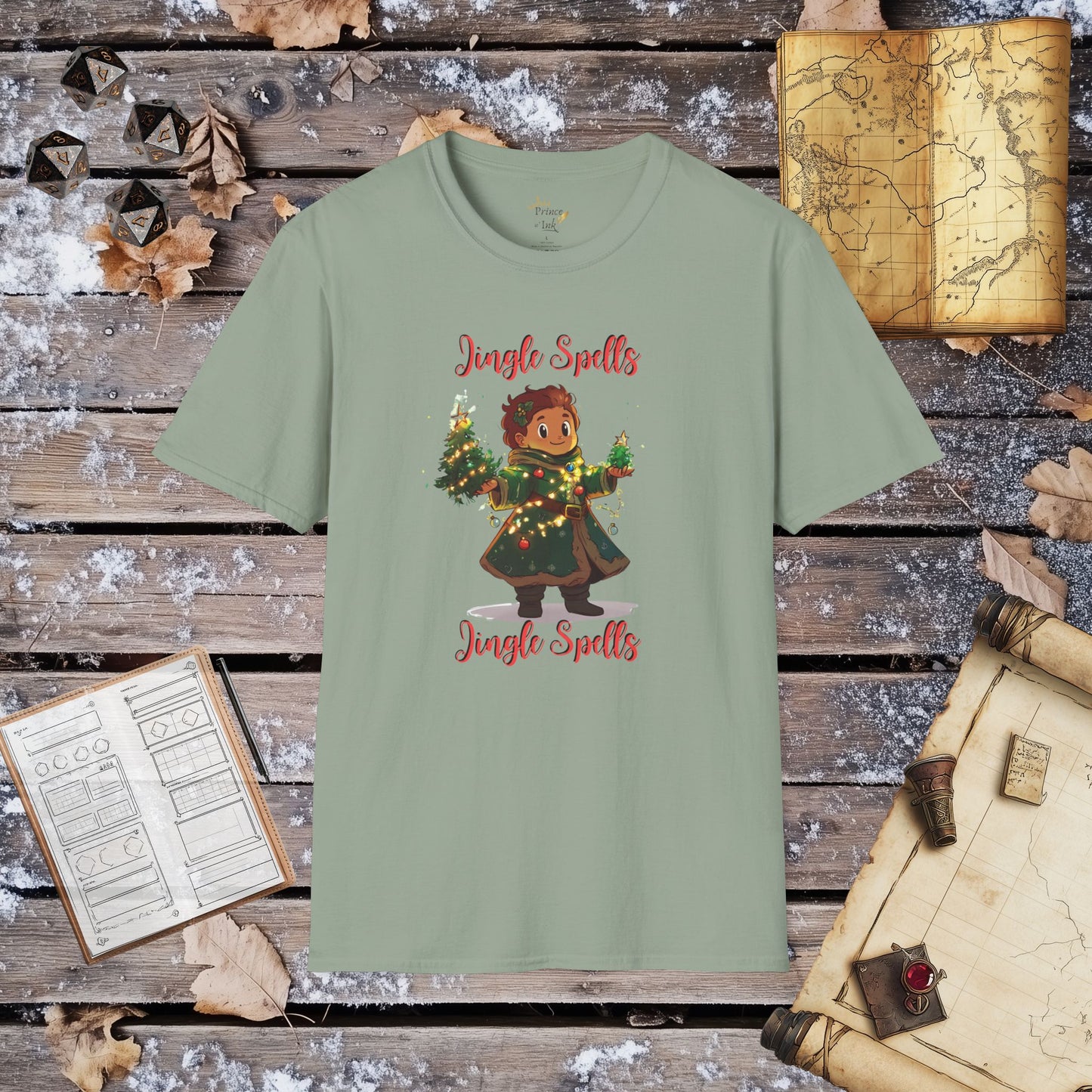 Jingle Spells Jingle Spells - Cleric Decorator Fantasy Group Role-Playing Unisex Graphic T-Shirt