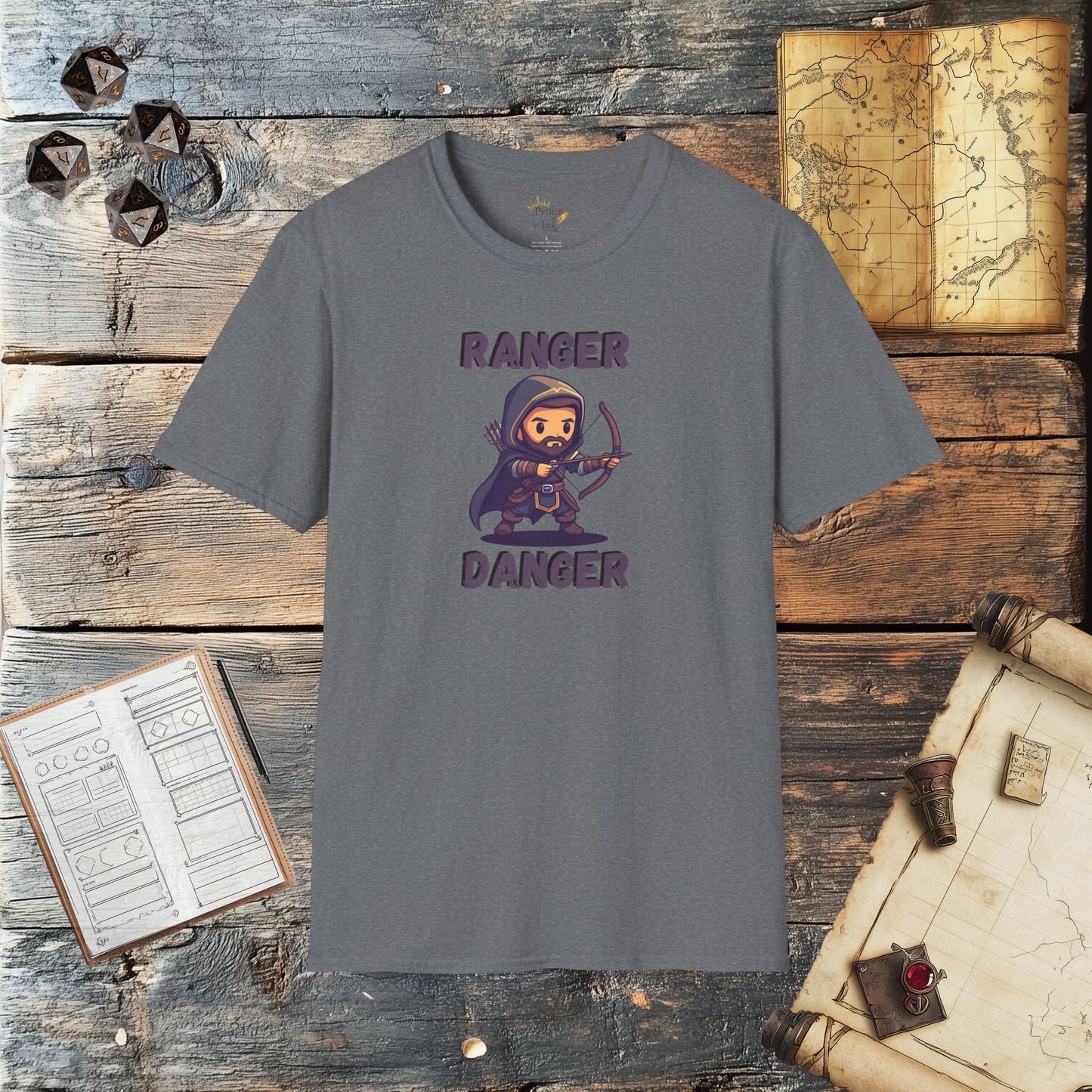 Ranger Danger - Fantasy Group Role Playing Graphic T-Shirt