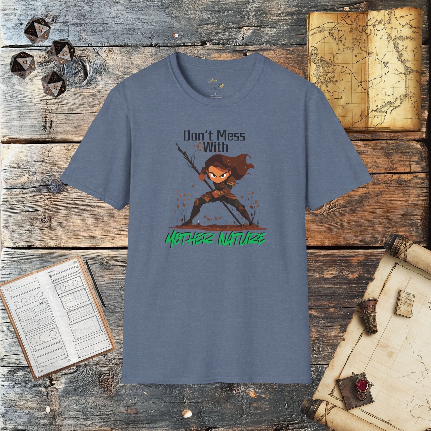 Don't Mess with Mother Nature - Fantasy Group Role Playing Graphic T-Shirt