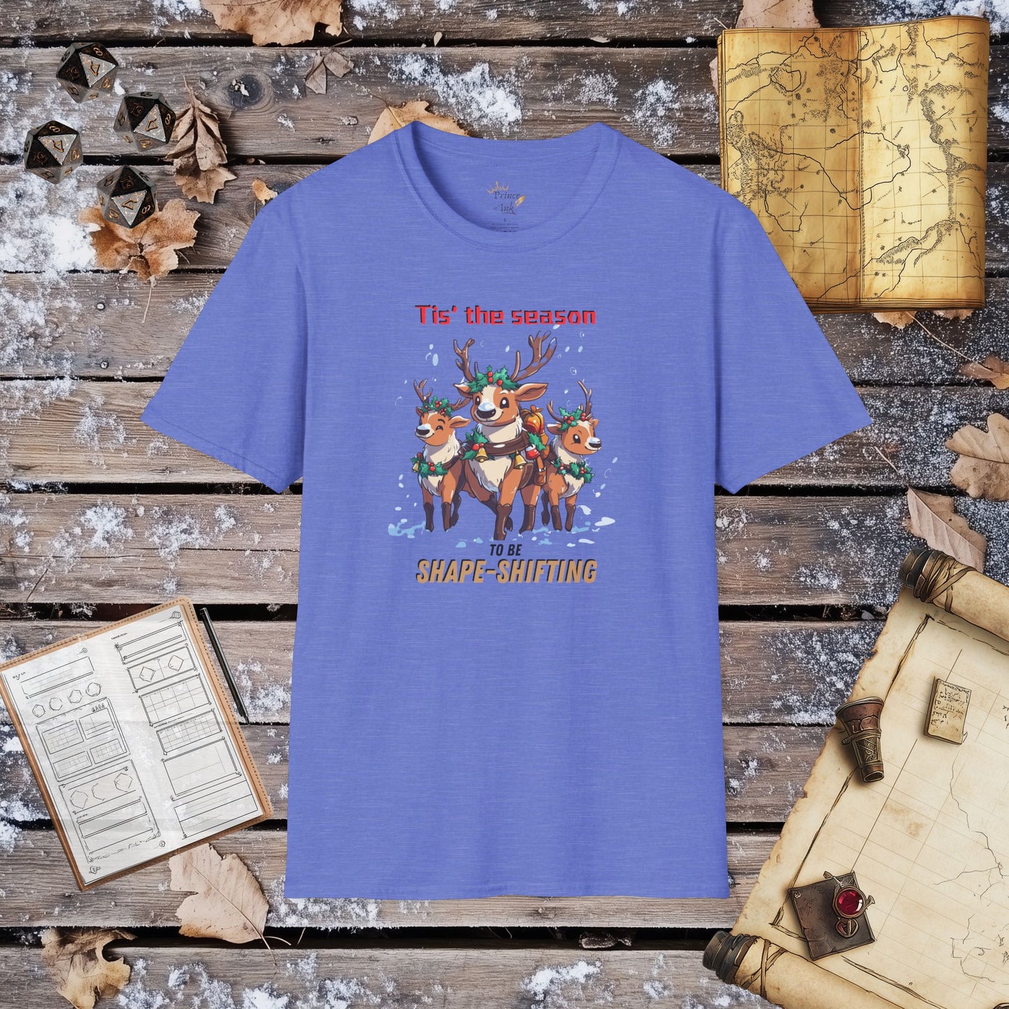 Tis' the Season to be Shape-Shifting - Druid Reindeer Fantasy Group Role-Playing Unisex Graphic T-Shirt