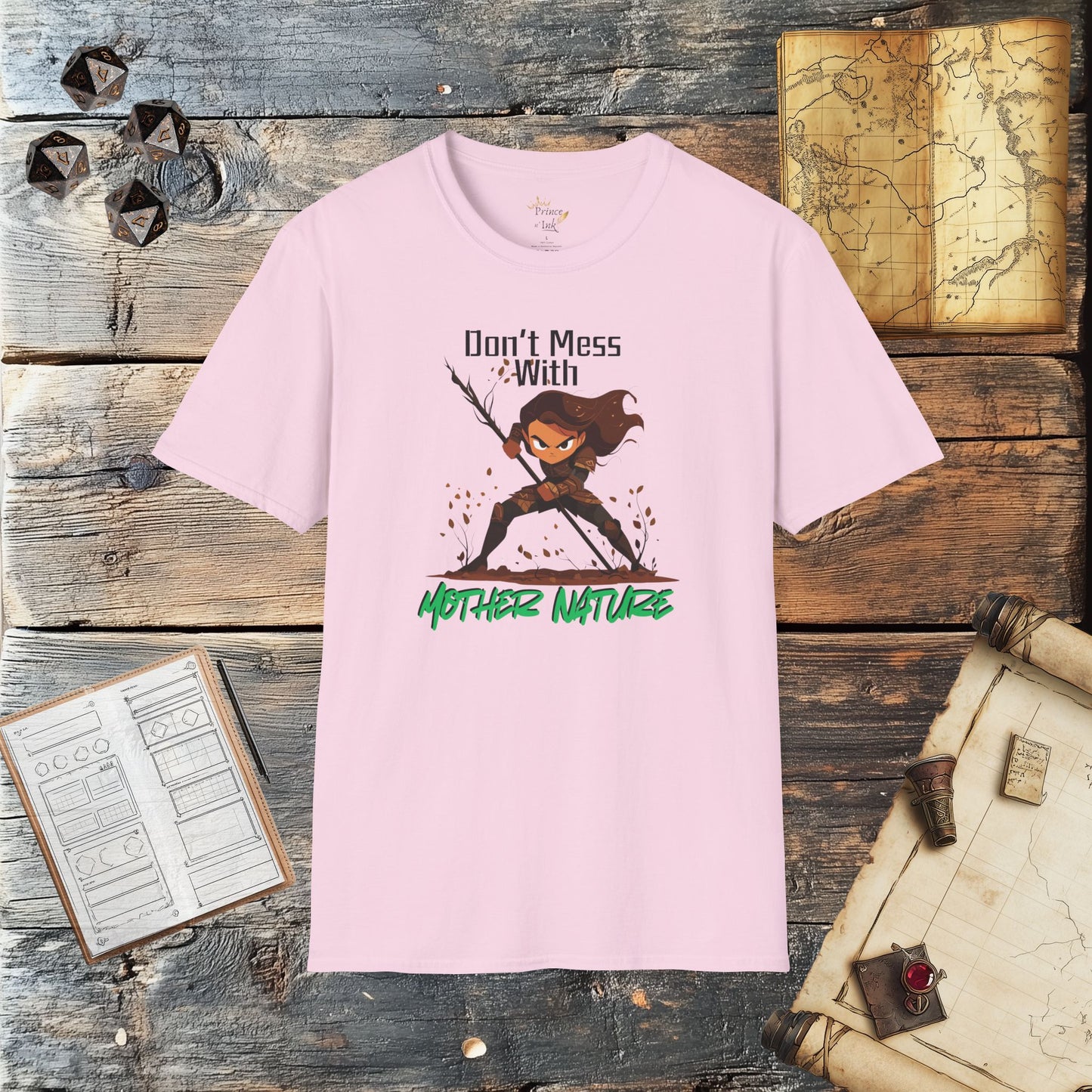 Don't Mess with Mother Nature - Fantasy Group Role Playing Graphic T-Shirt