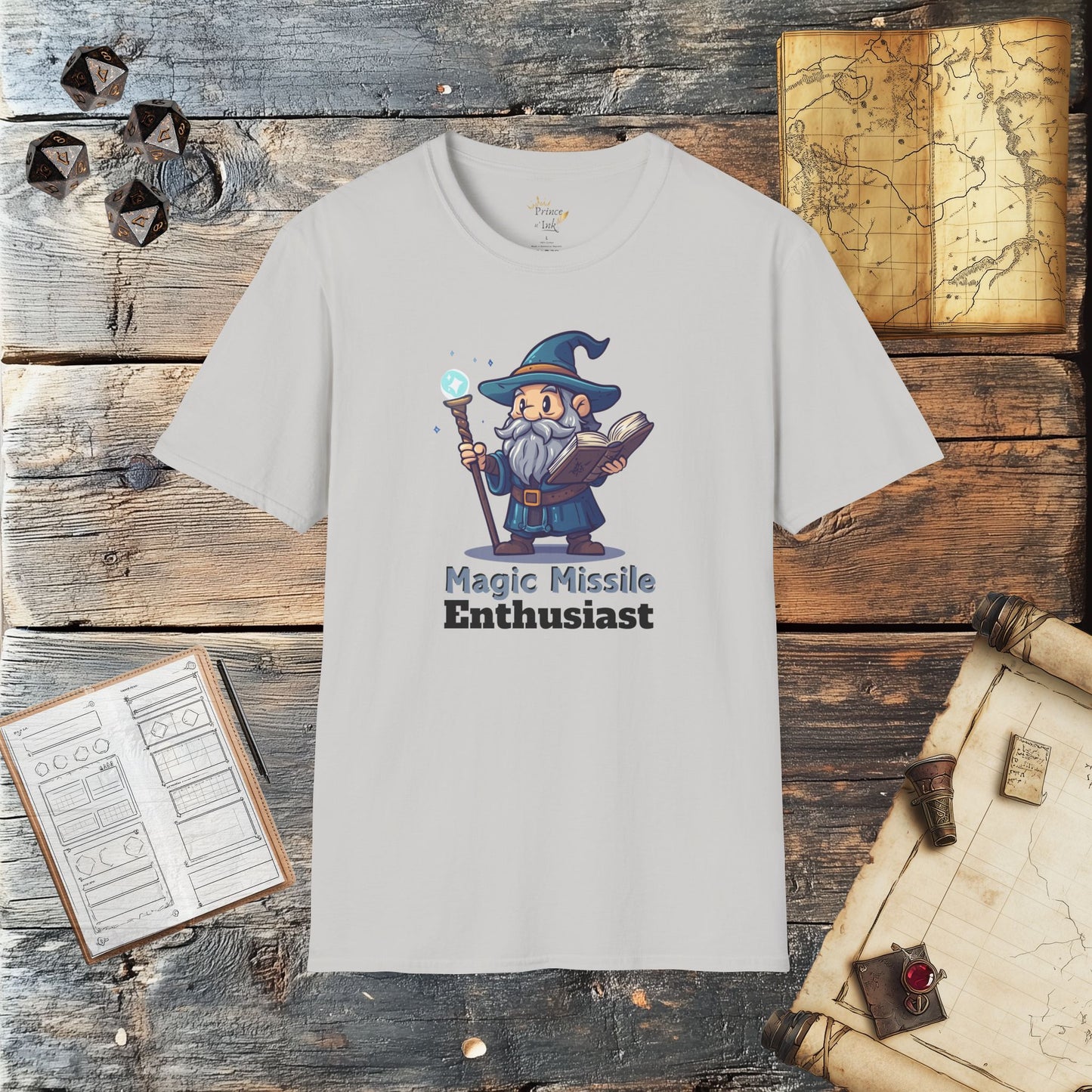 Magic Missile Enthusiast - Fantasy Group Role-Playing Graphic T-Shirt