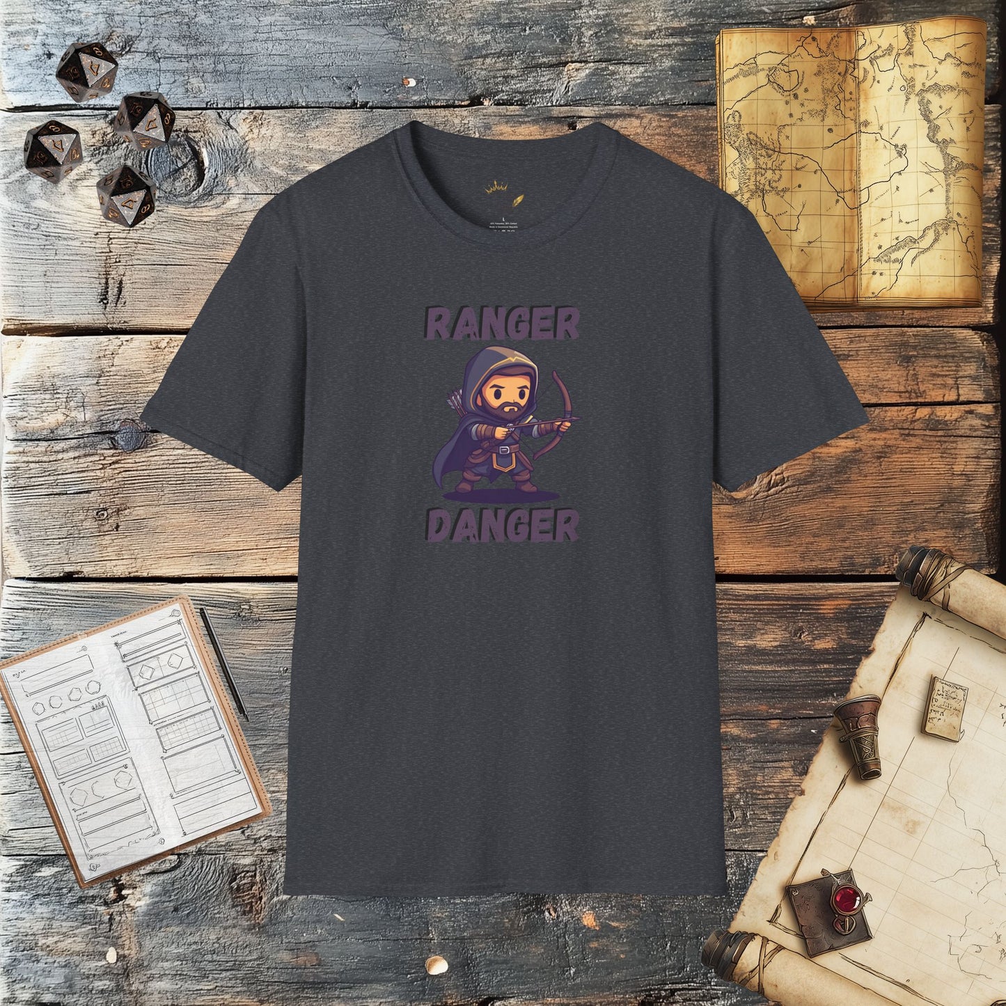 Ranger Danger - Fantasy Group Role Playing Graphic T-Shirt