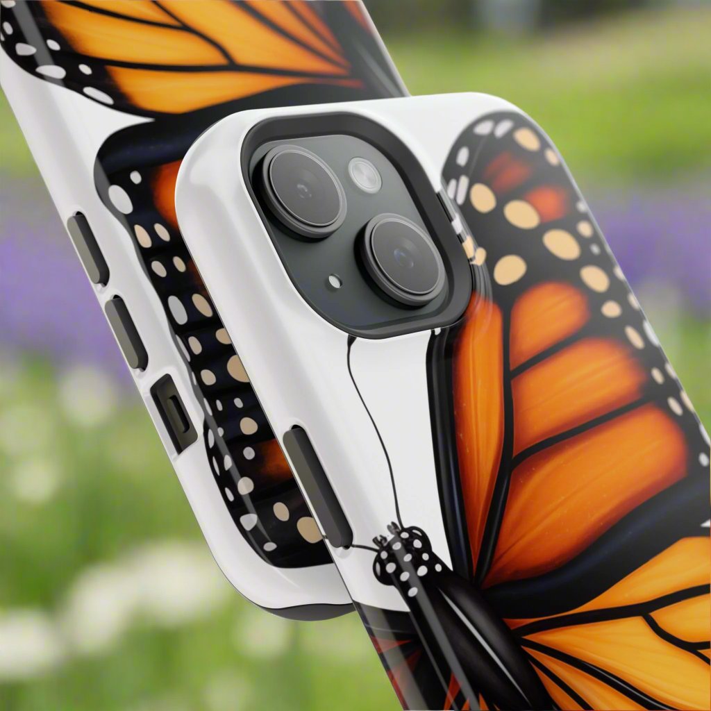 Monarch Butterfly Re-imagined iPhone Case Beautiful Monarch Butterfly MagSafe Tough Cases for iPhone