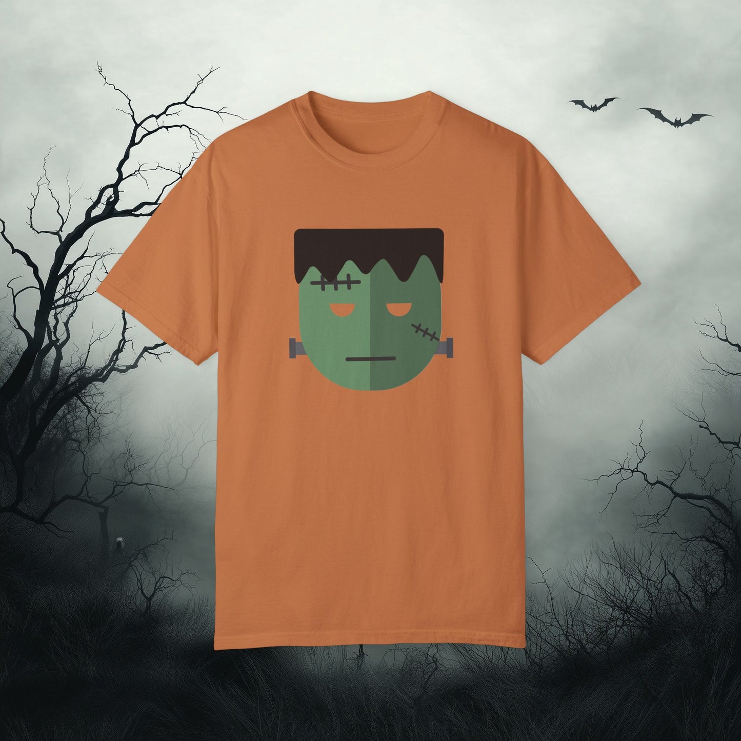 Cute & Simple Frankenstein Graphic Halloween Graphic T-Shirt - Funny Halloween Shirt Comfort Colors 1717