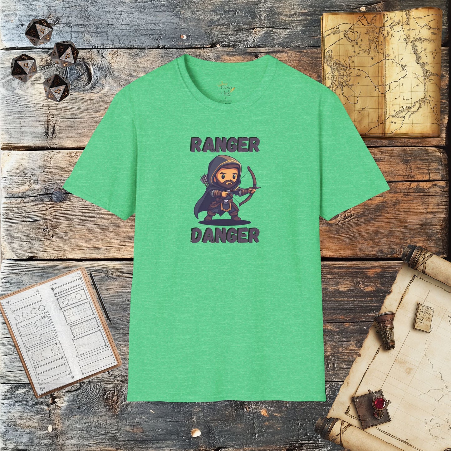 Ranger Danger - Fantasy Group Role Playing Graphic T-Shirt