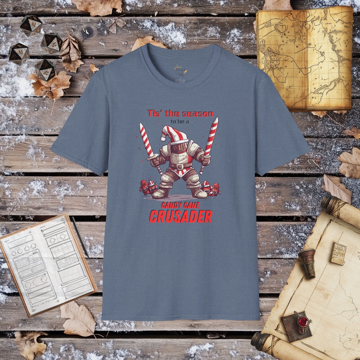 Tis' The Season to be a Candy Cane Crusader - Fantasy Themed Graphic T