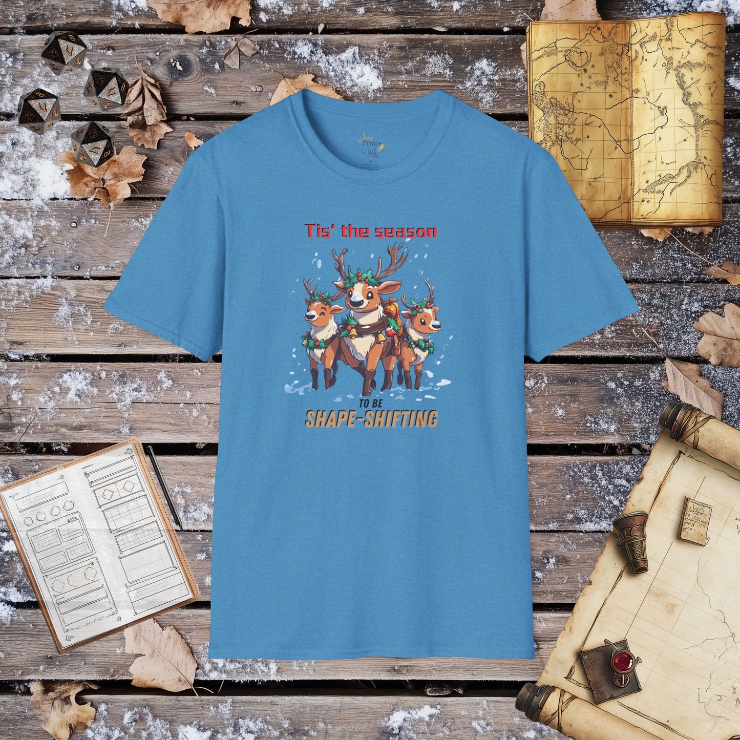 Tis' the Season to be Shape-Shifting - Druid Reindeer Fantasy Group Role-Playing Unisex Graphic T-Shirt