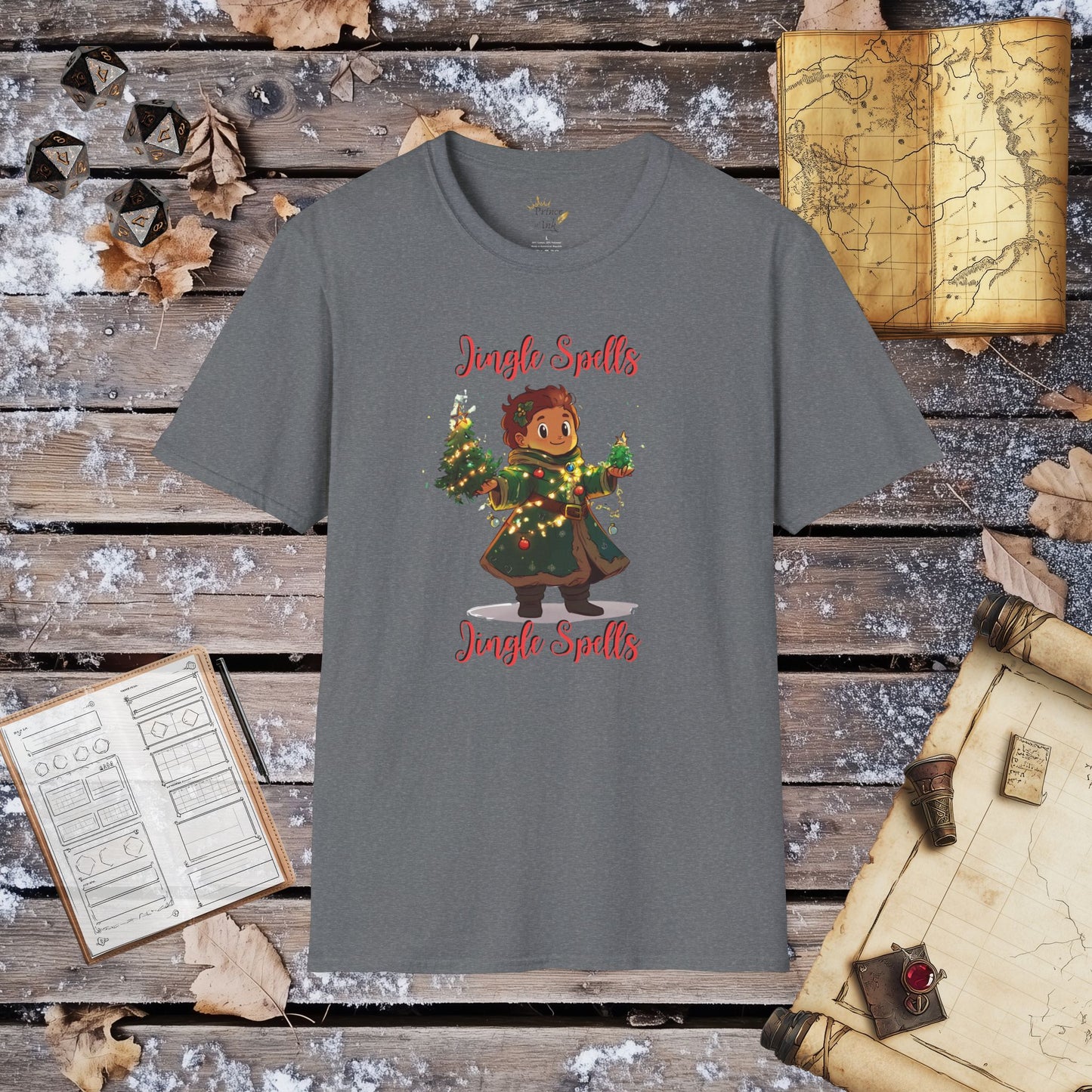 Jingle Spells Jingle Spells - Cleric Decorator Fantasy Group Role-Playing Unisex Graphic T-Shirt