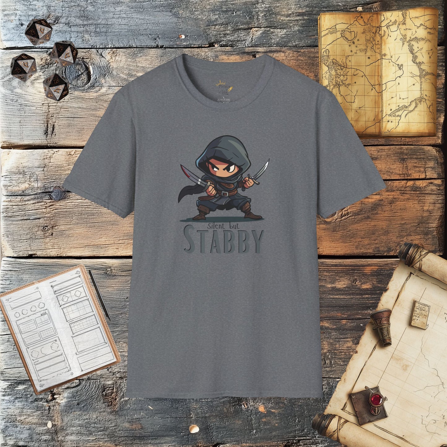 Silent but Stabby - Fantasy Group Role-Playing Unisex Graphic T-Shirt