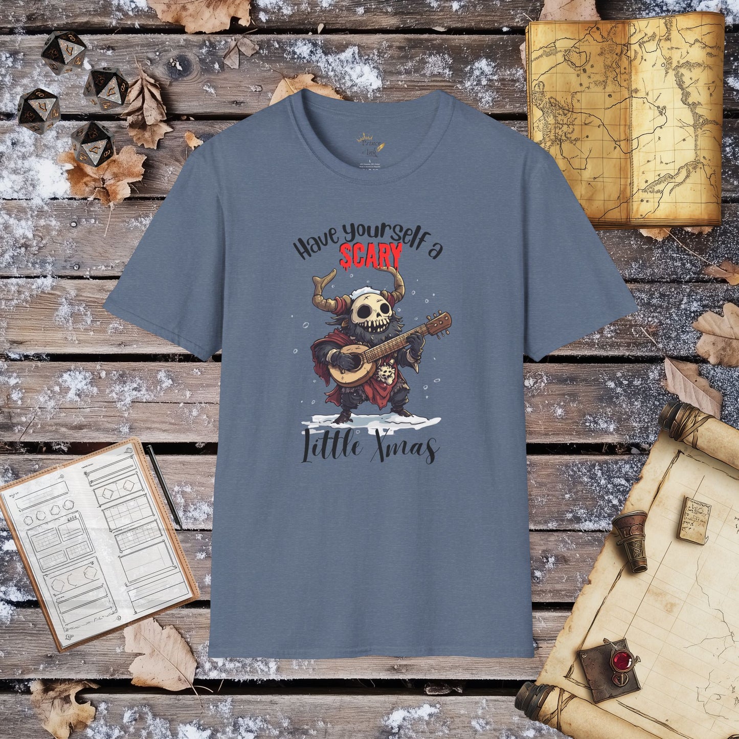 Have yourself a Scary Little Xmas - Krampus the Bard Fantasy Group Role-Playing Unisex Graphic T-Shirt