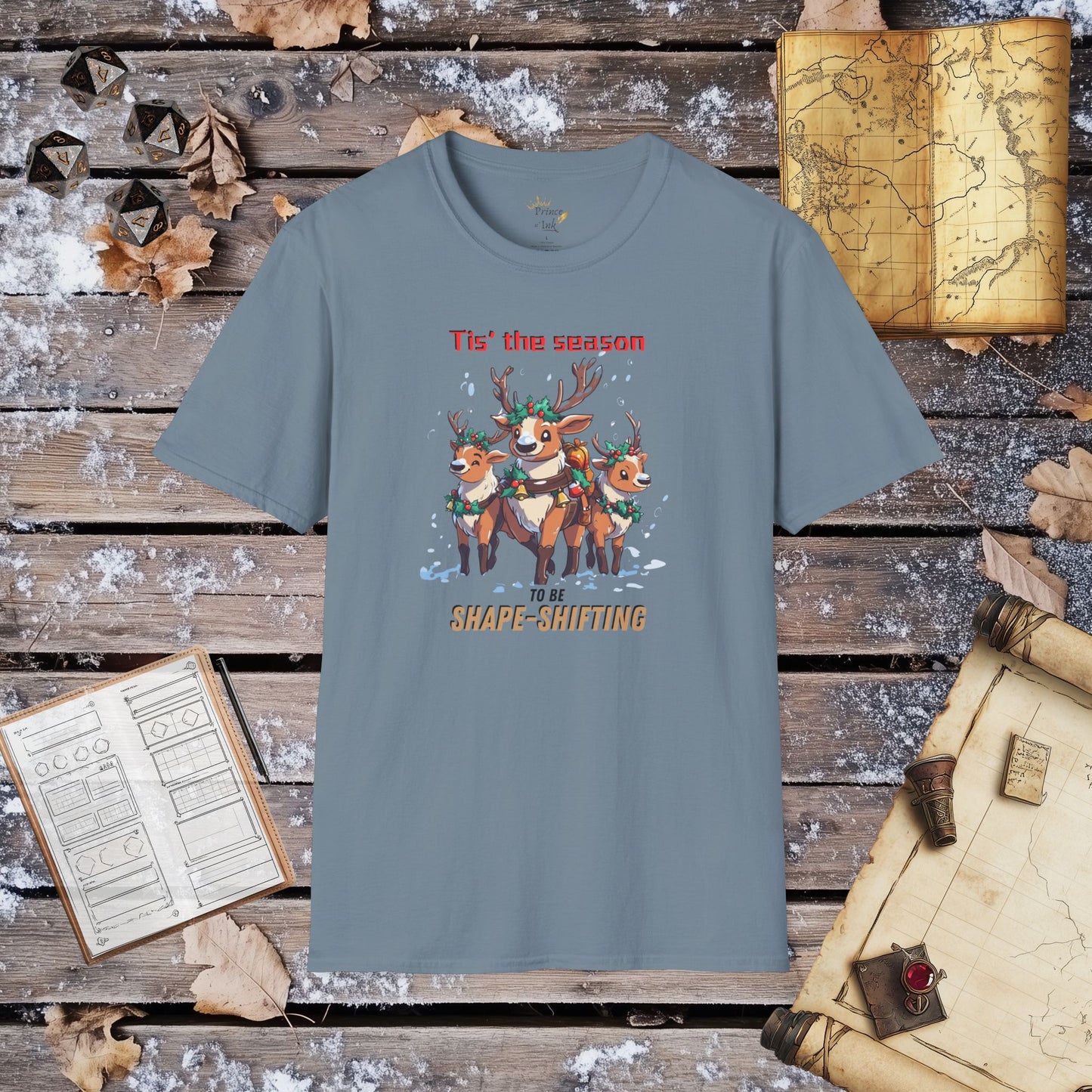 Tis' the Season to be Shape-Shifting - Druid Reindeer Fantasy Group Role-Playing Unisex Graphic T-Shirt