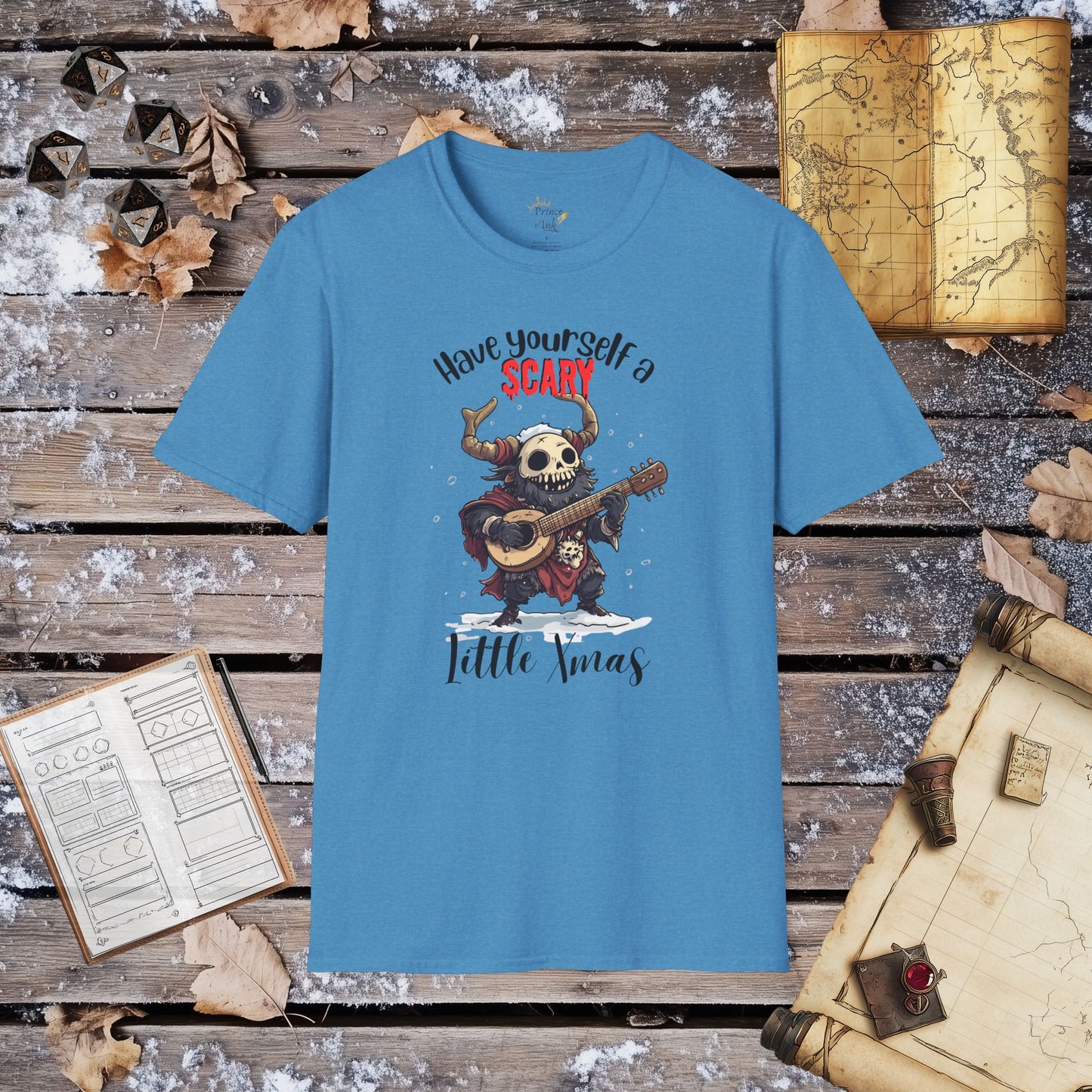 Have yourself a Scary Little Xmas - Krampus the Bard Fantasy Group Role-Playing Unisex Graphic T-Shirt