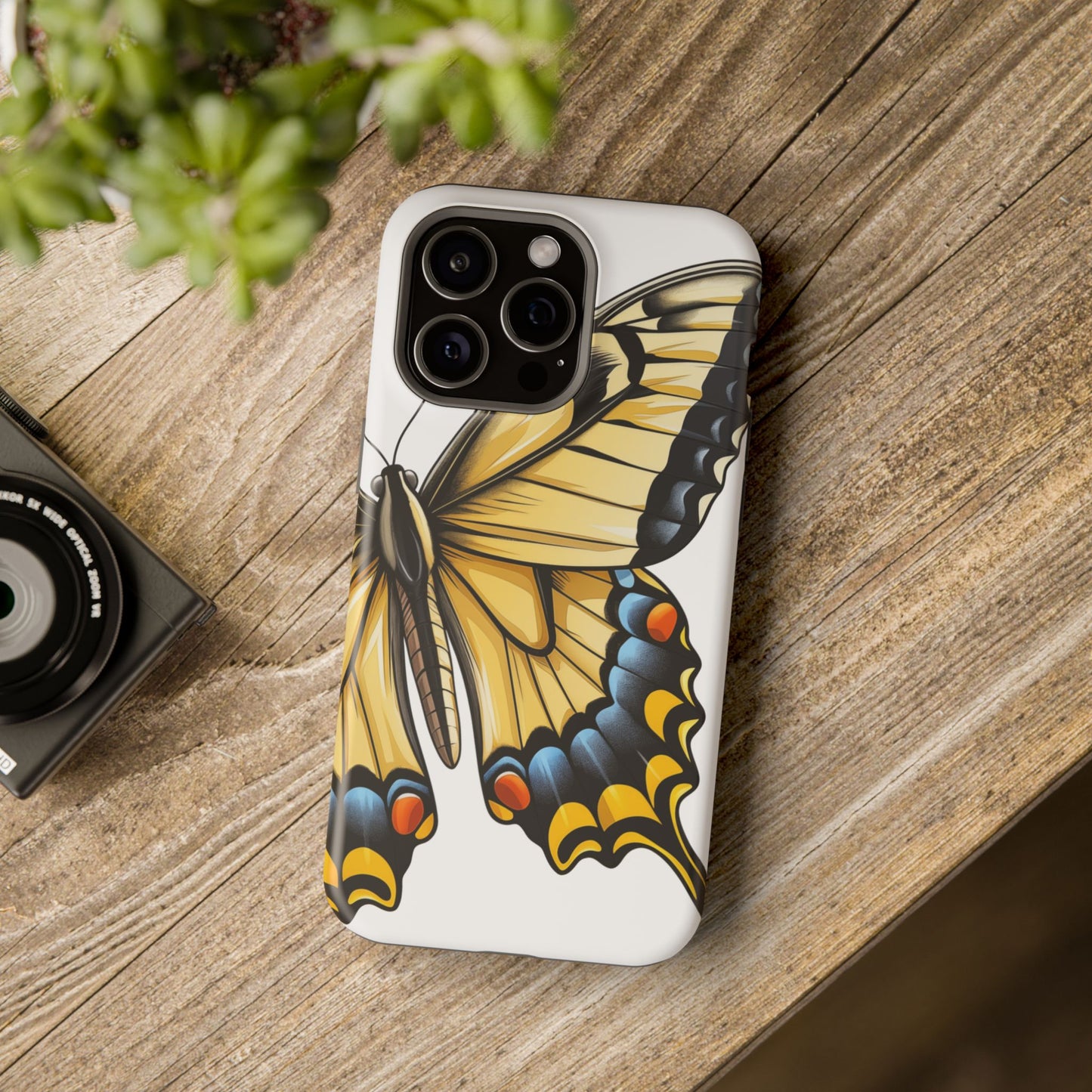 Tiger Swallowtail Butterfly Re-imagined iPhone Case Beautiful Butterfly MagSafe Tough Cases Tiger Swallowtail Butterfly Phone Case