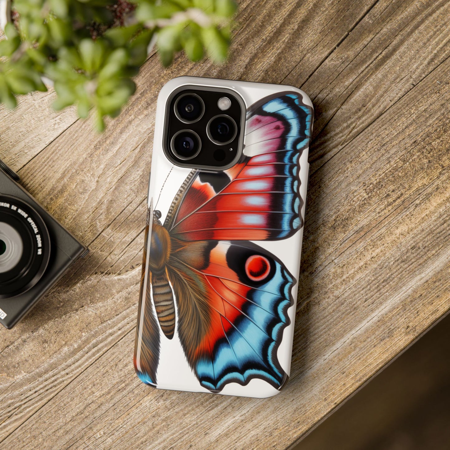 Winter Time Butterfly Re-imagined iPhone MagSafe Phone Case Beautiful Butterfly MagSafe Tough Cases Winter Butterfly iPhone Phone Case