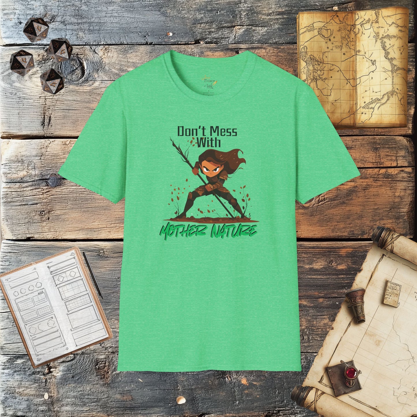 Don't Mess with Mother Nature - Fantasy Group Role Playing Graphic T-Shirt