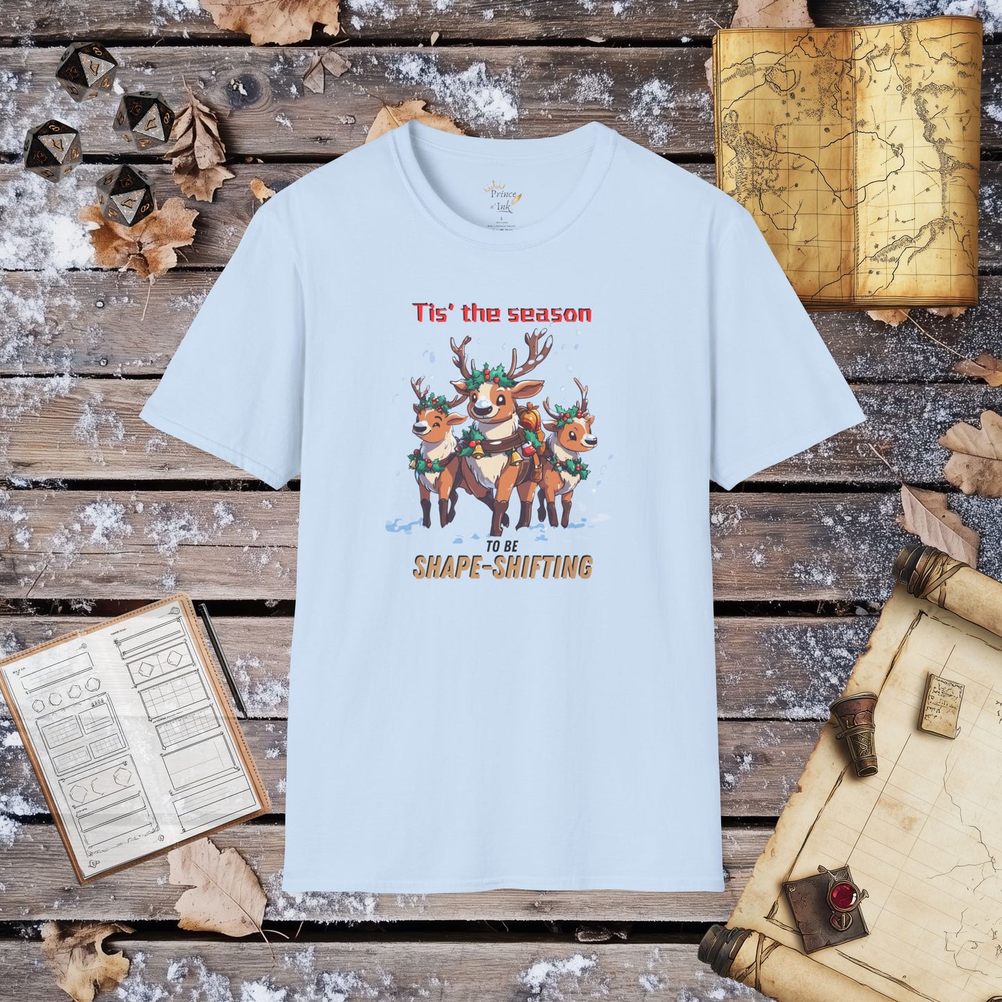 Tis' the Season to be Shape-Shifting - Druid Reindeer Fantasy Group Role-Playing Unisex Graphic T-Shirt