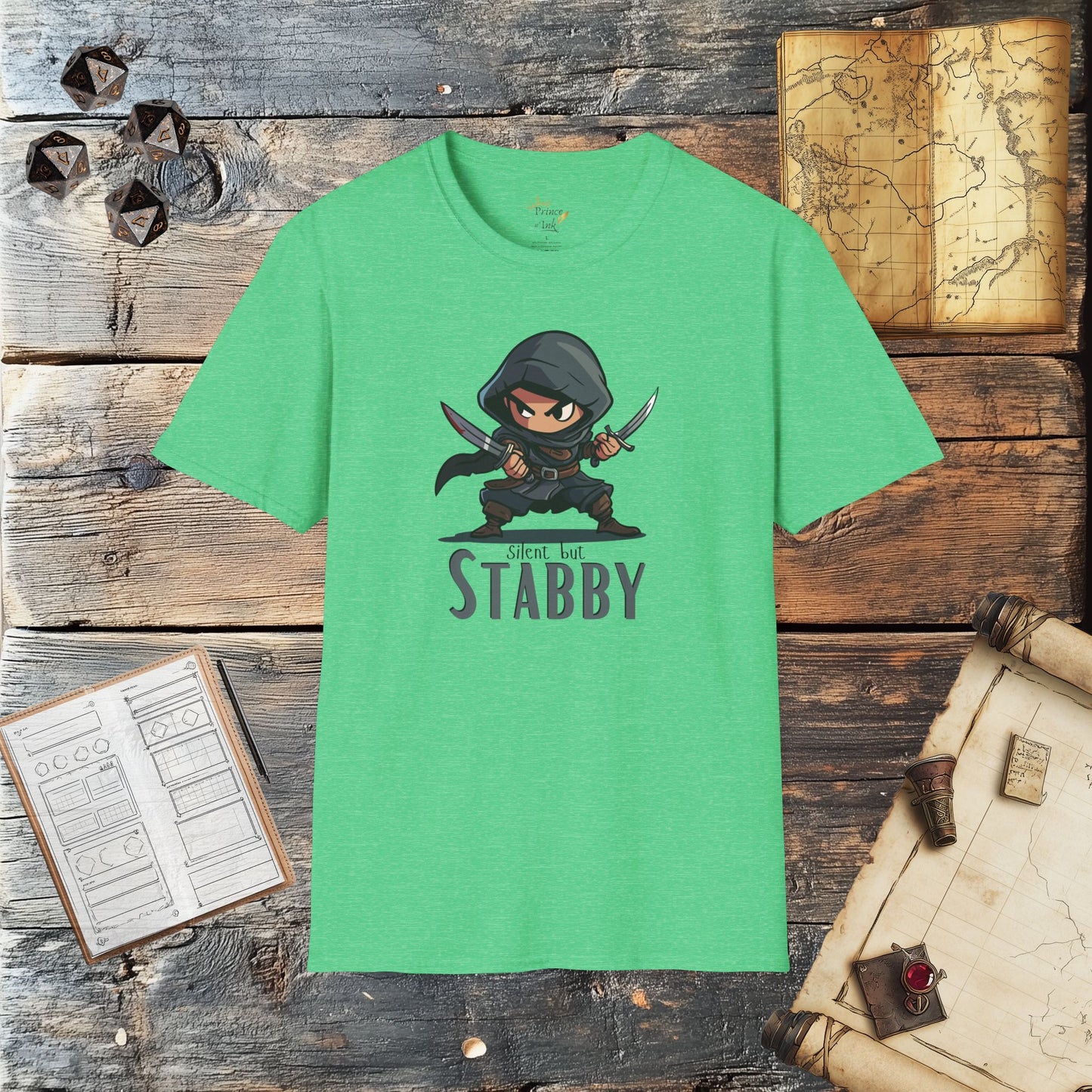 Silent but Stabby - Fantasy Group Role-Playing Unisex Graphic T-Shirt