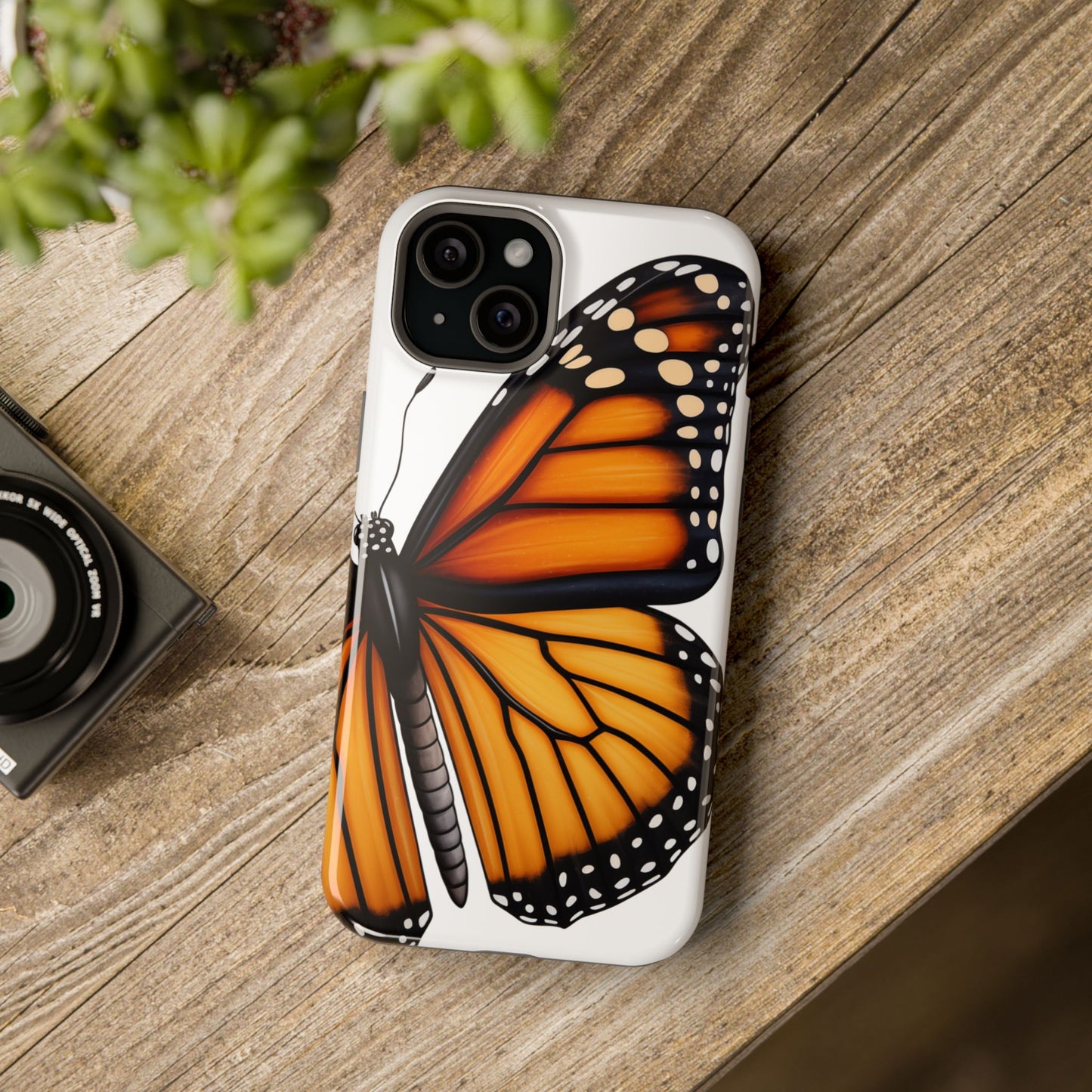 Monarch Butterfly Re-imagined iPhone Case Beautiful Monarch Butterfly MagSafe Tough Cases for iPhone