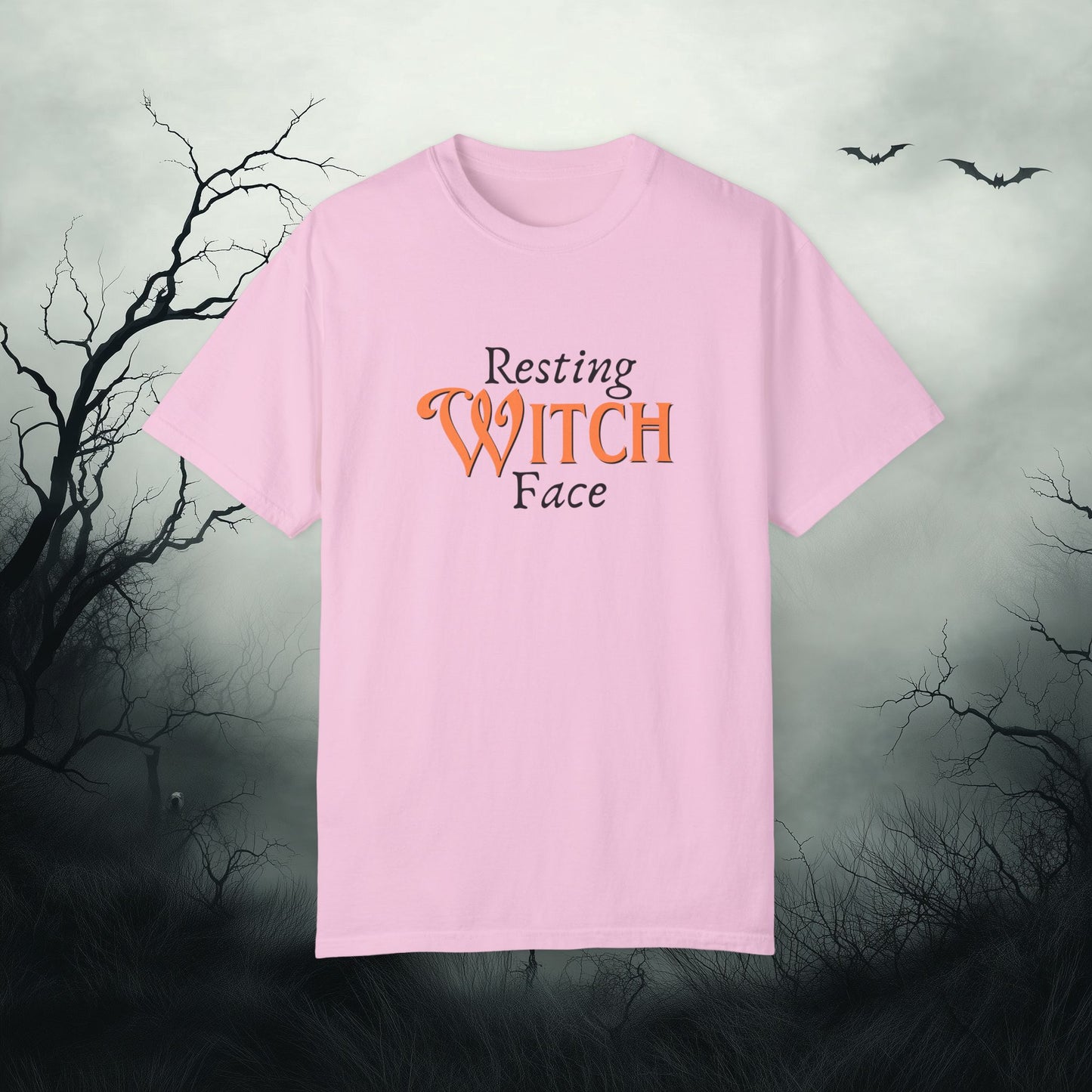 Resting Witch Face Funny Halloween Graphic T - Cute Comfort Colors 1717 Halloween Graphic T