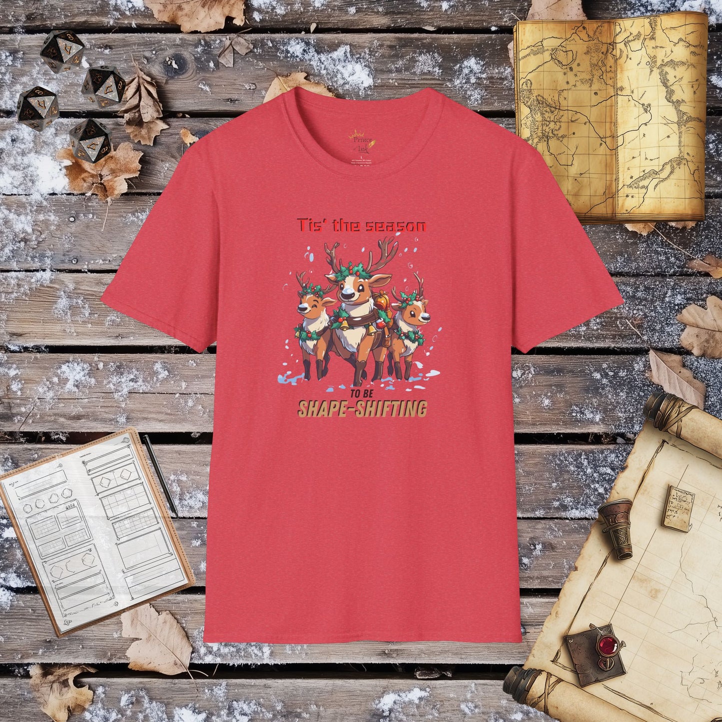 Tis' the Season to be Shape-Shifting - Druid Reindeer Fantasy Group Role-Playing Unisex Graphic T-Shirt