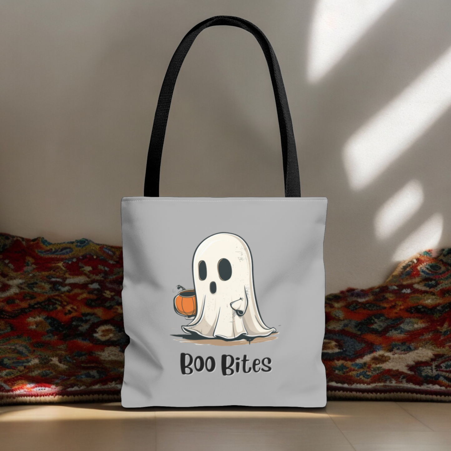 Cute Ghost Carrying Tote, Halloween Trick or Treat Bag. Children's Tote Bag, Halloween Bag, Party Loot Bag, Ghost, School Bag, Shopping Bag