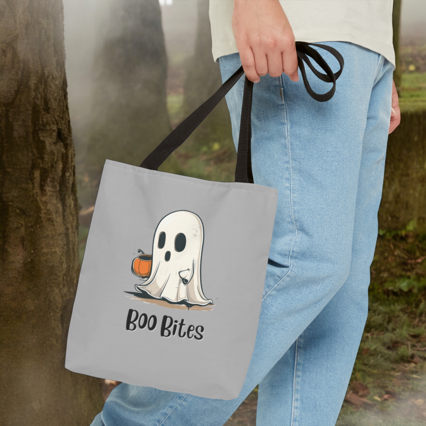 Cute Ghost Carrying Tote, Halloween Trick or Treat Bag. Children's Tote Bag, Halloween Bag, Party Loot Bag, Ghost, School Bag, Shopping Bag