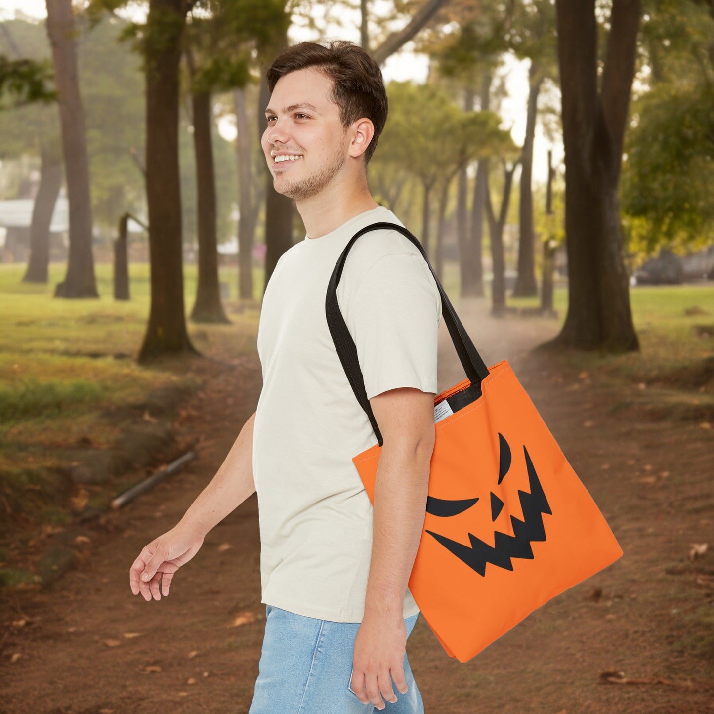 Jack-O-Lantern Carrying Tote Halloween Trick or Treat Bag for Kids Tote Bag Halloween Treat Bag for Kids Costume Spooky Accessory Bag