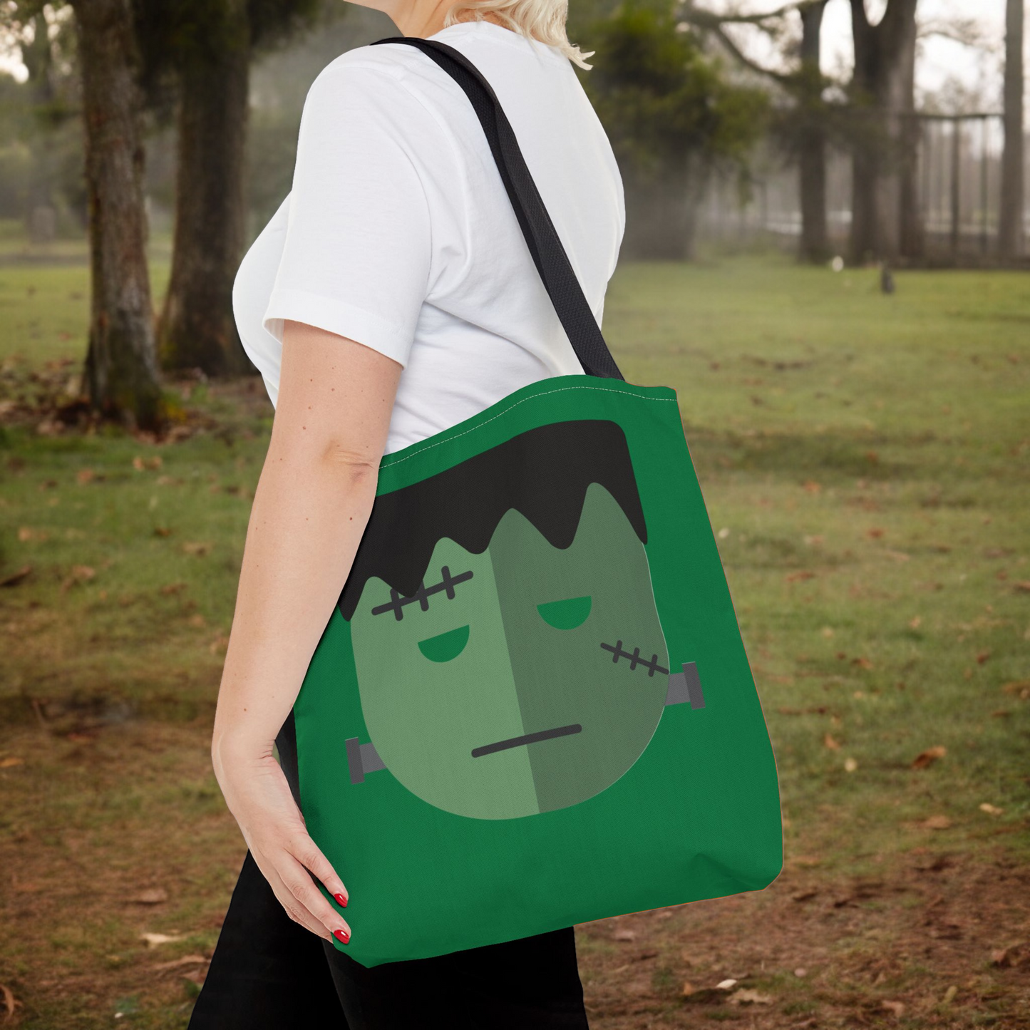 Frankenstein Carrying Tote Halloween Trick or Treat Bag for Kids Tote Bag Halloween Treat Bag for Kids Costume Spooky Accessory Bag